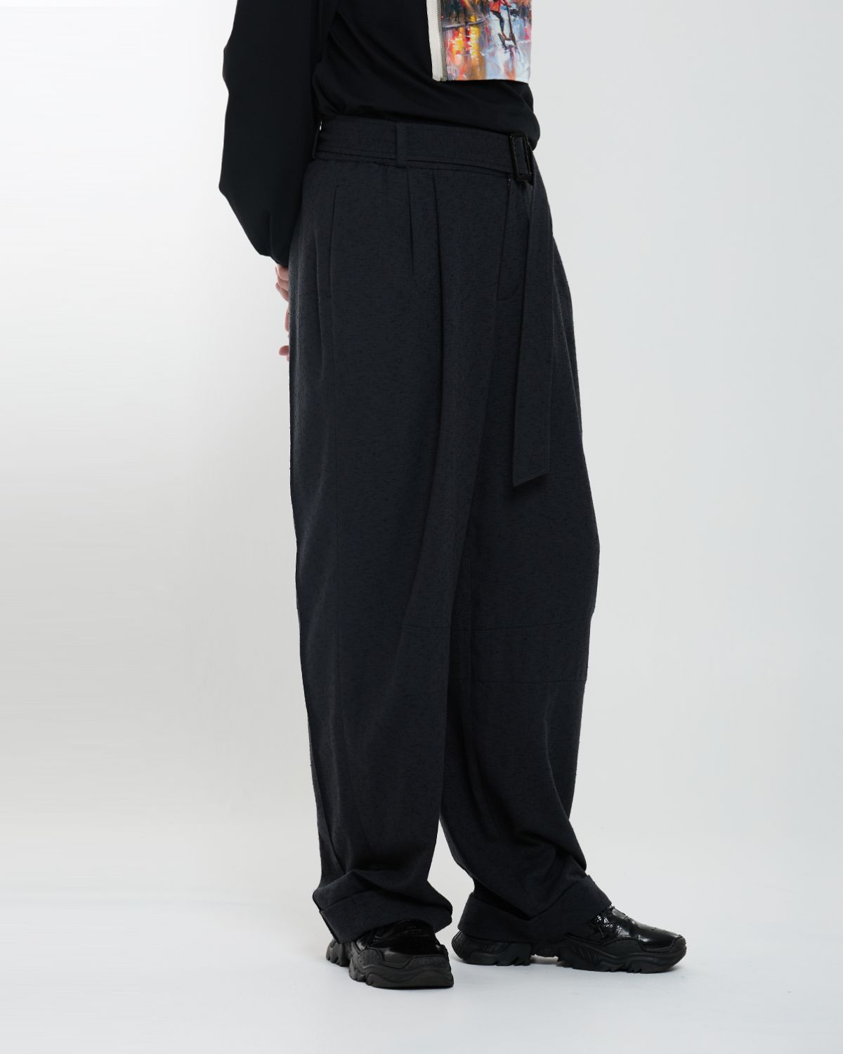 와이쏘씨리얼즈(WHYSOCEREALZ) Skaters New Wide Pants (slub black)
