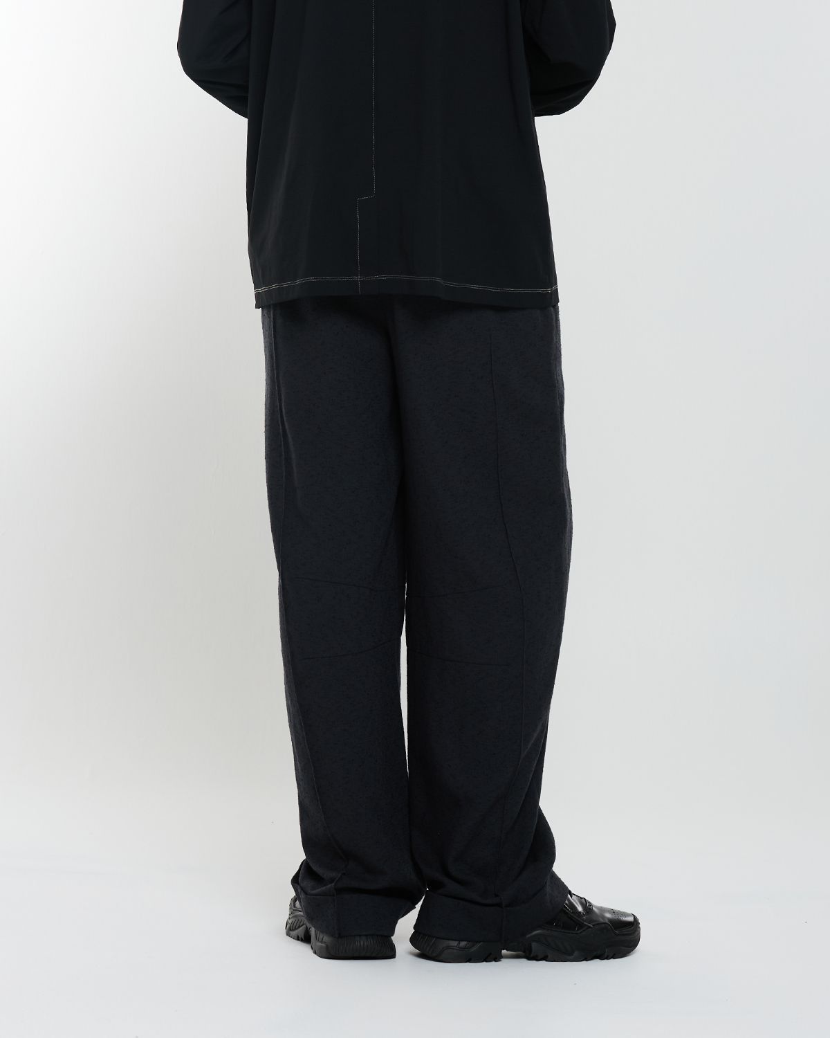 와이쏘씨리얼즈(WHYSOCEREALZ) Skaters New Wide Pants (slub black)
