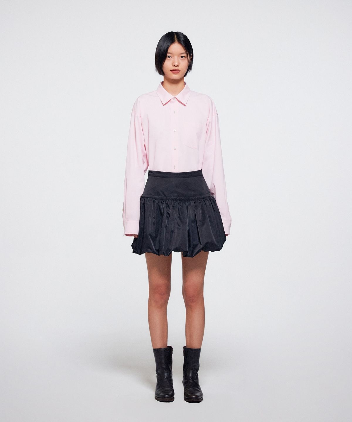 이알에이(ERA) WAIST VOLUME SKIRT - BLACK