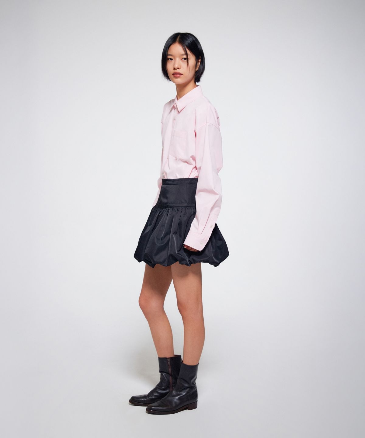 이알에이(ERA) WAIST VOLUME SKIRT - BLACK