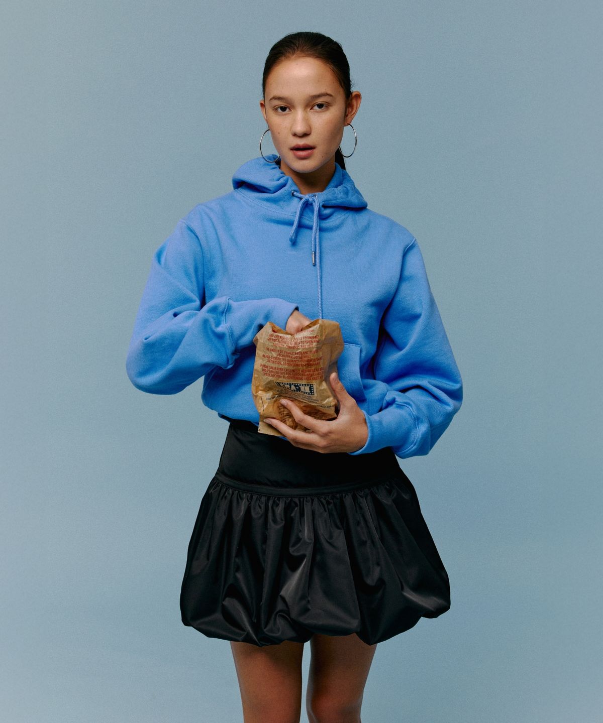 이알에이(ERA) WAIST VOLUME SKIRT - BLACK