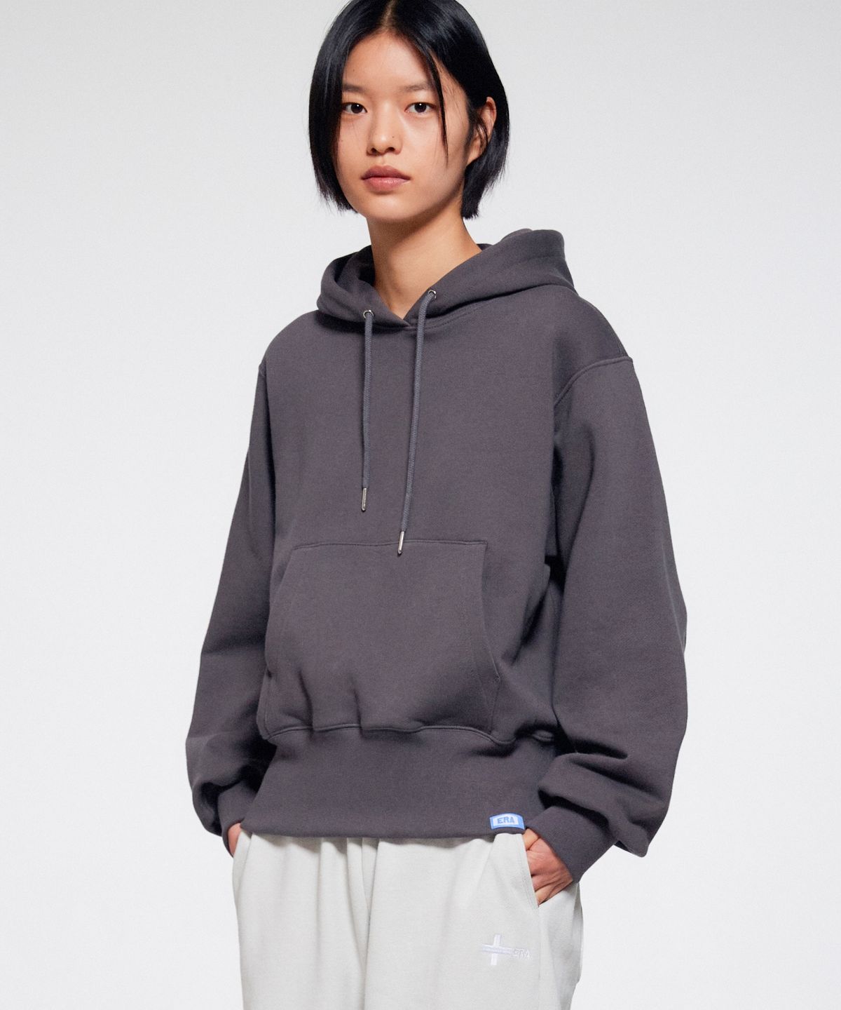 이알에이(ERA) UNISEX ERA HEAVY HOODIE - STONE GRAY