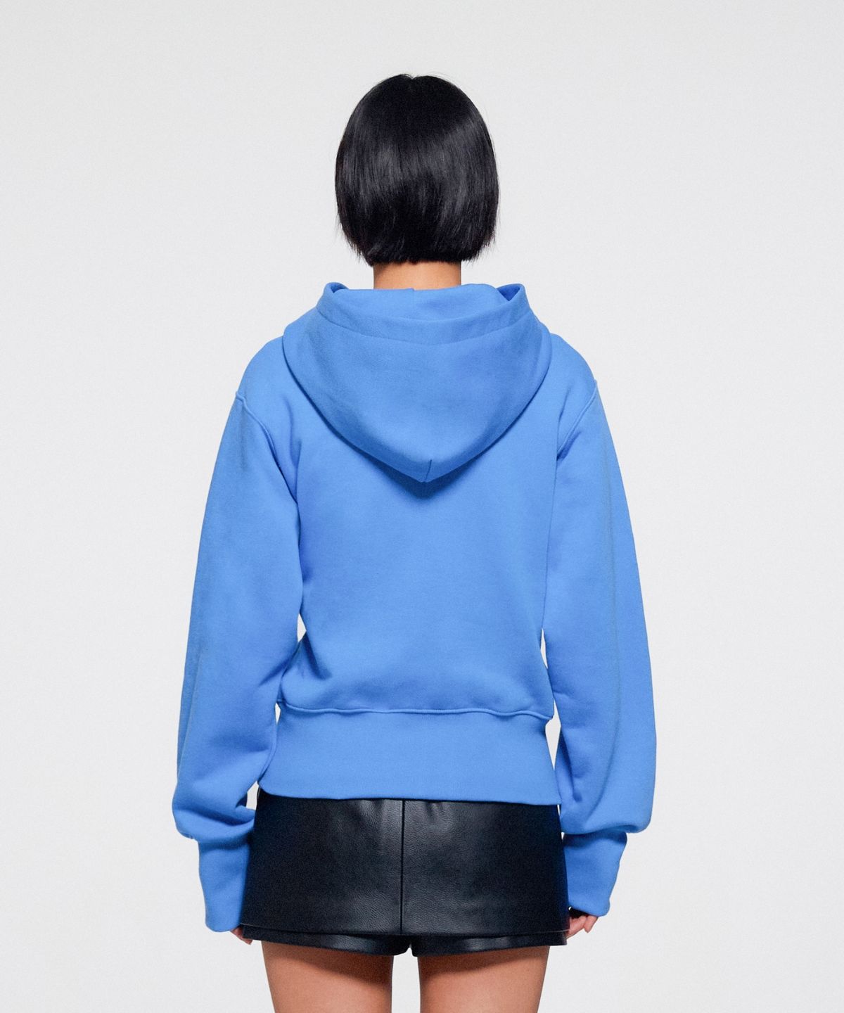 이알에이(ERA) UNISEX ERA HEAVY HOODED ZIP-UP - BLUE