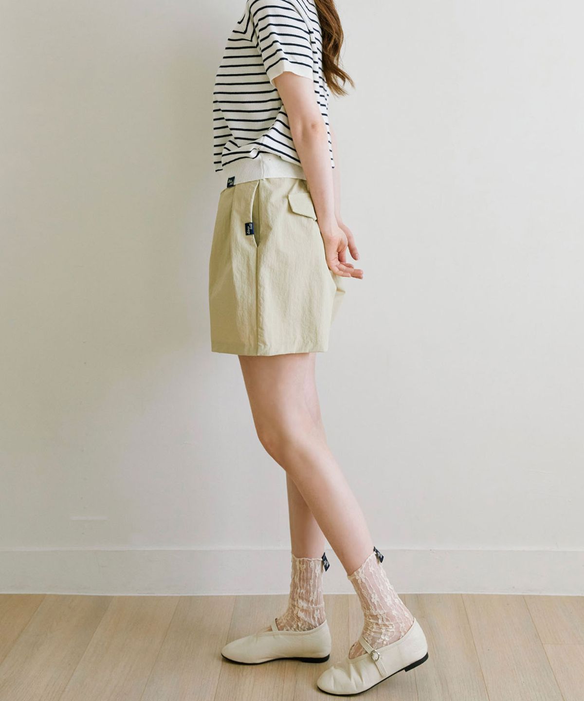 슬로우롤리(SLOWLOLLI) Pintuck short pants_3 Colors