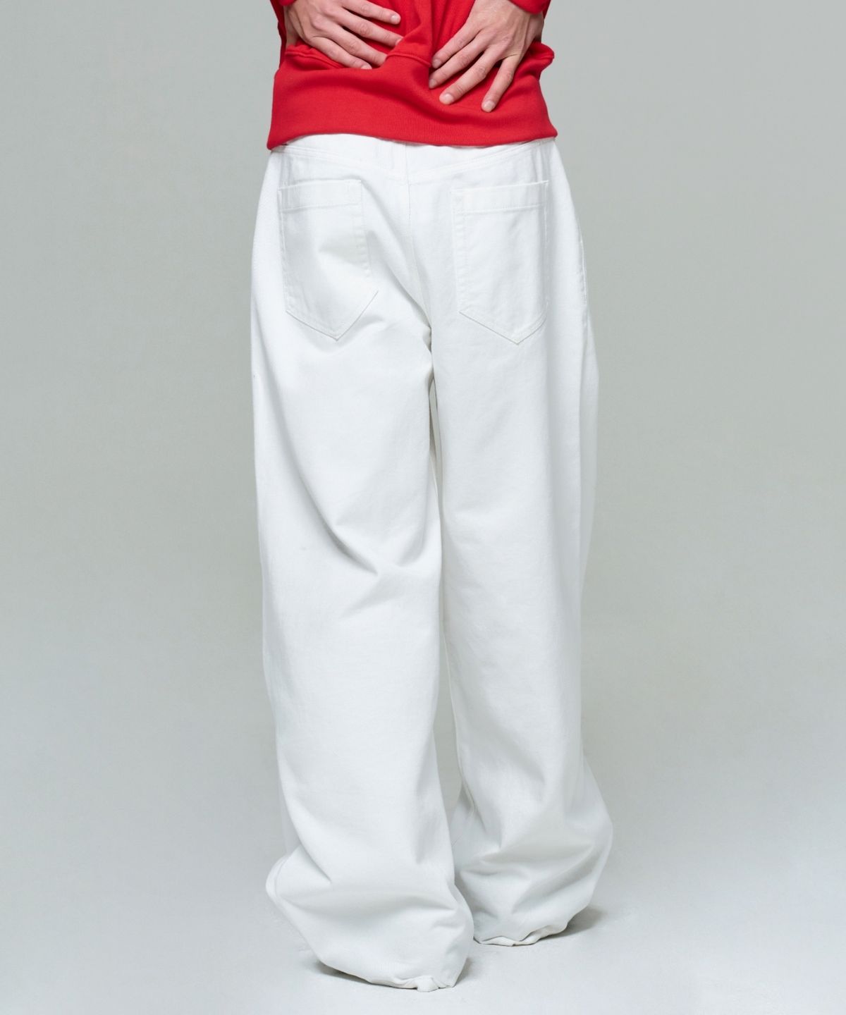 이알에이(ERA) MEN ERA WIDE FIT DENIM PANTS - WHITE