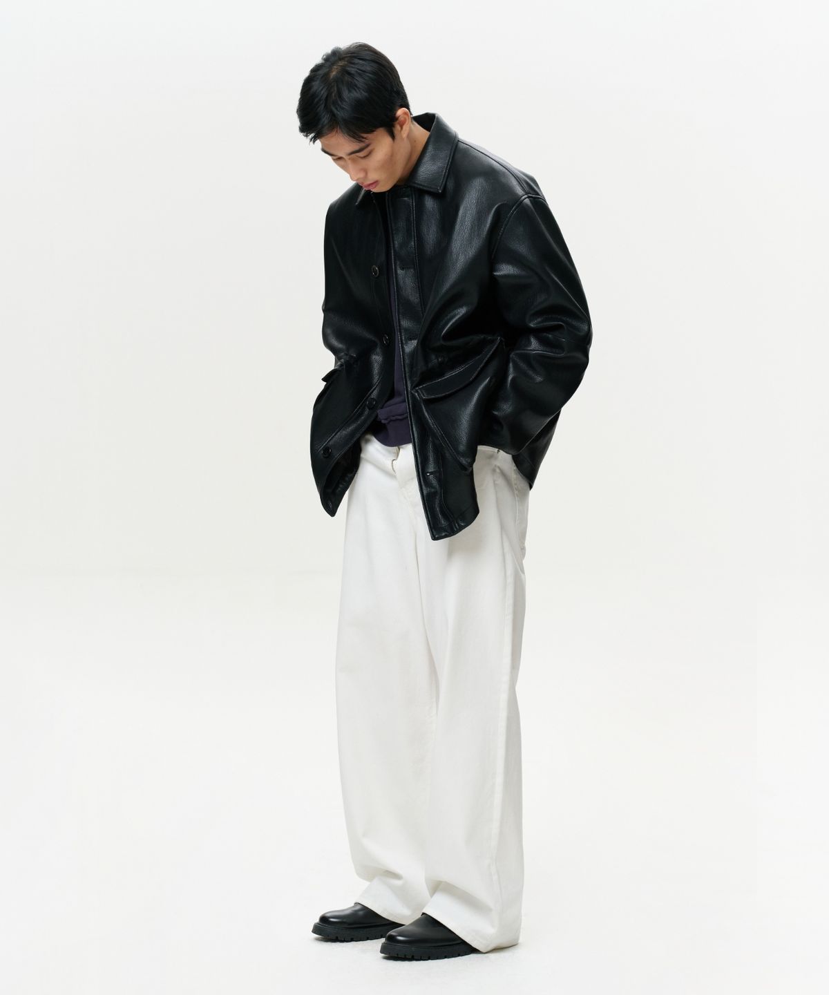 이알에이(ERA) MEN ERA WIDE FIT DENIM PANTS - WHITE