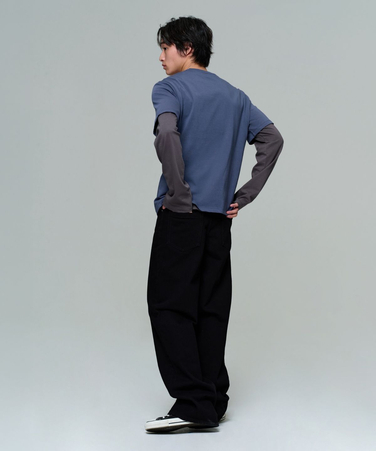이알에이(ERA) MEN ERA WIDE FIT DENIM PANTS - BLACK
