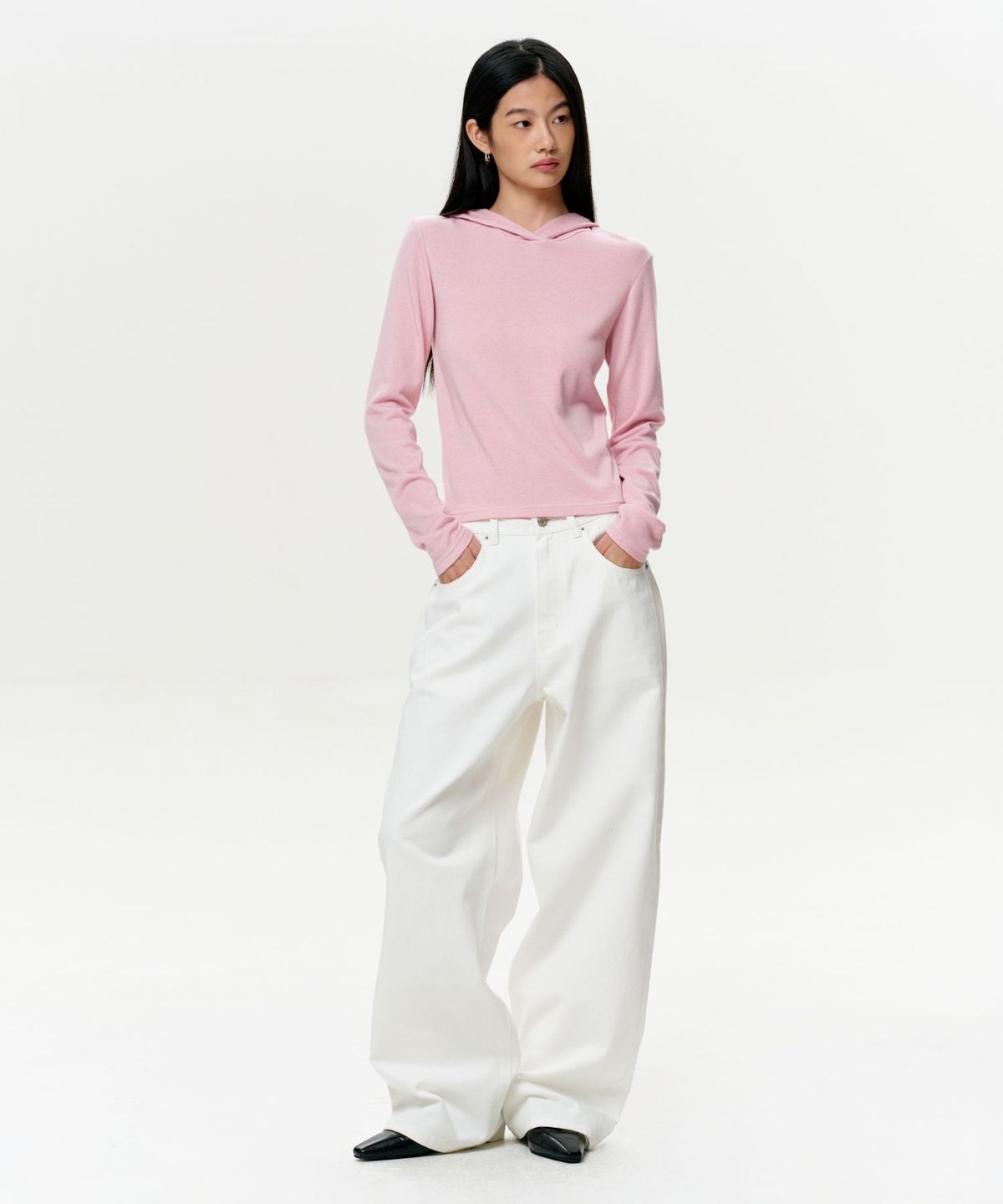 이알에이(ERA) WOMEN ERA WIDE FIT DENIM PANTS - WHITE