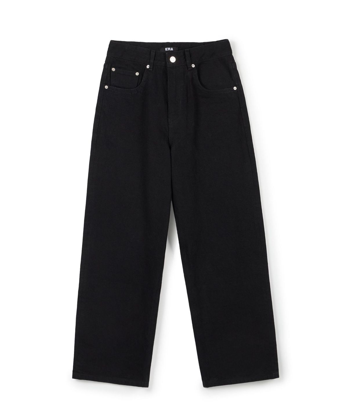 이알에이(ERA) WOMEN ERA WIDE FIT DENIM PANTS - BLACK