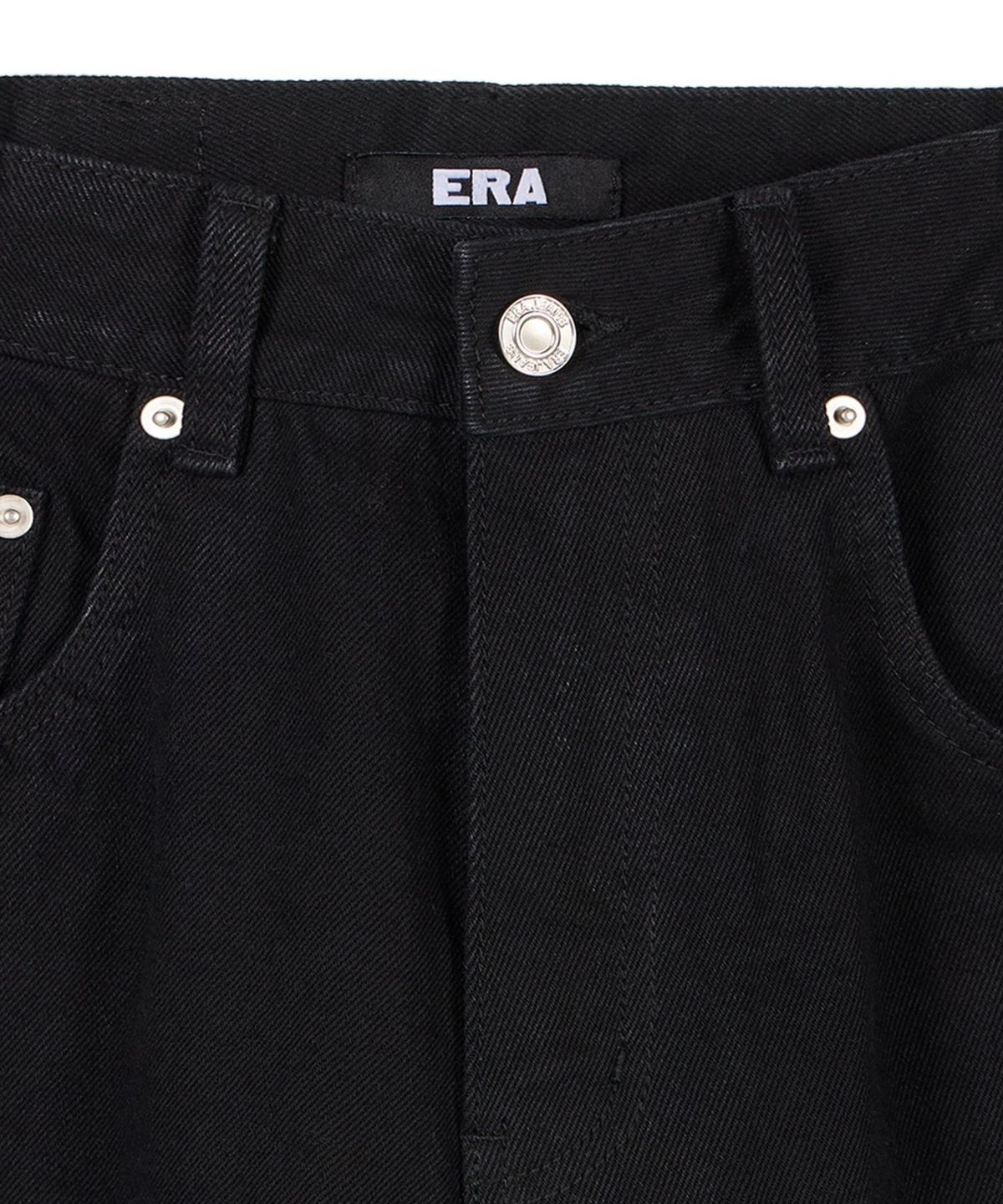 이알에이(ERA) WOMEN ERA WIDE FIT DENIM PANTS - BLACK