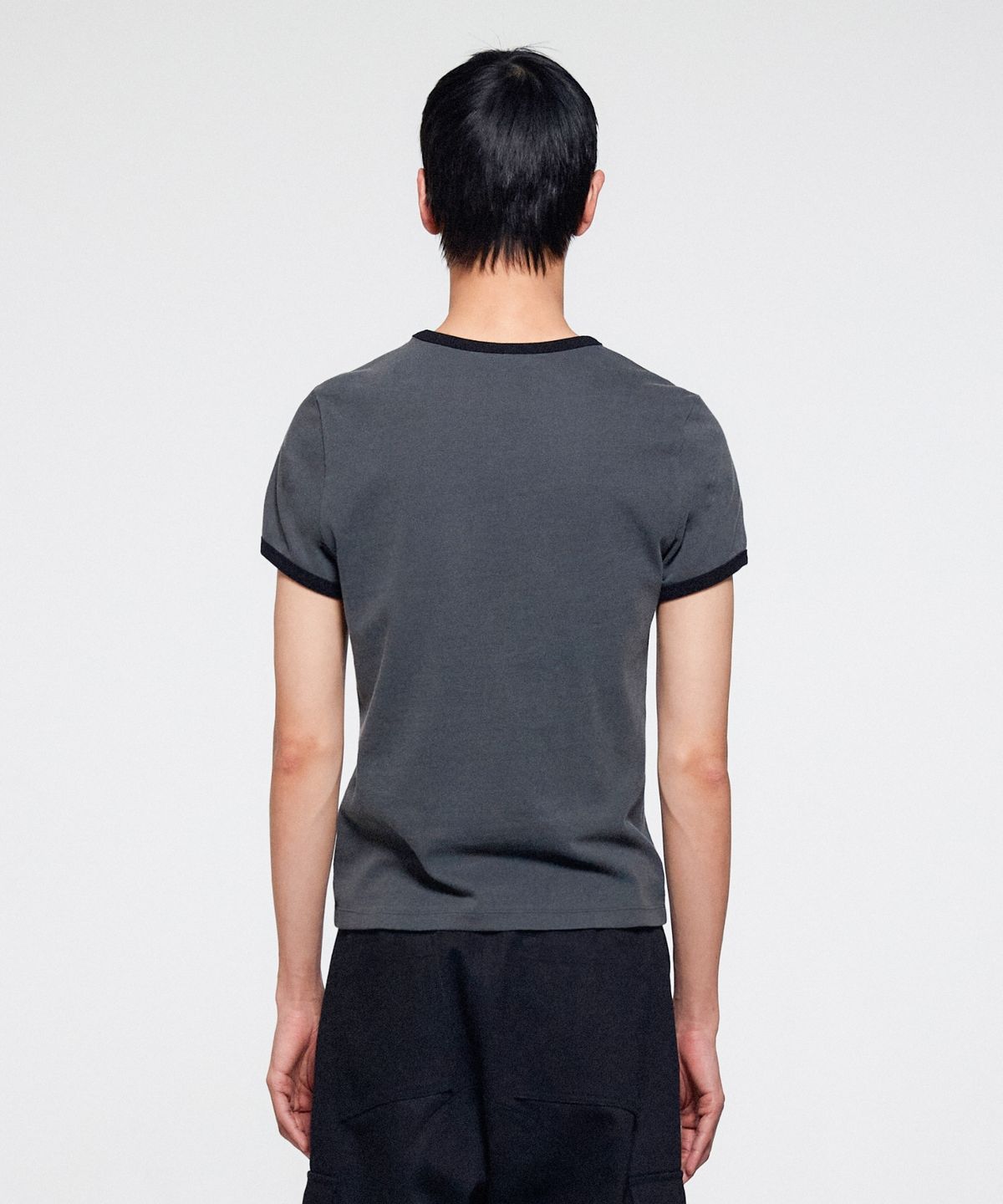 이알에이(ERA) MEN COLOR EDGE SLIM T - GRAY BLACK