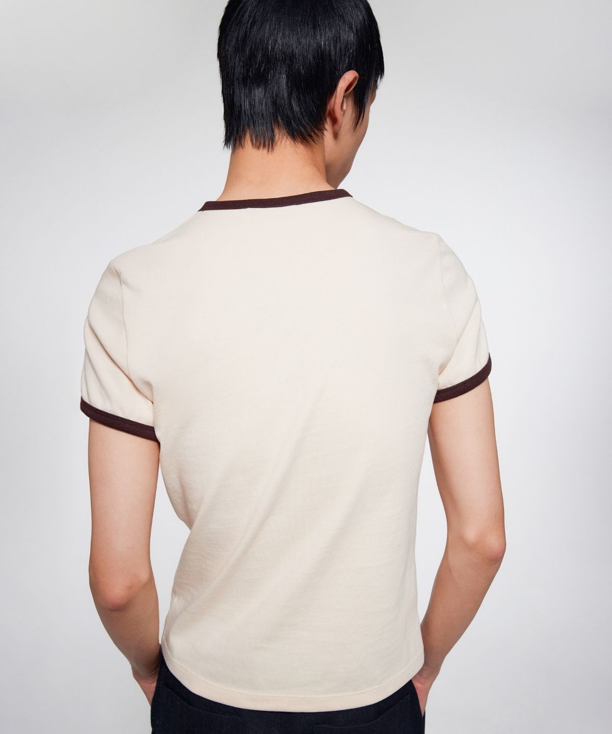 이알에이(ERA) MEN COLOR EDGE SLIM T - YELLOW BROWN