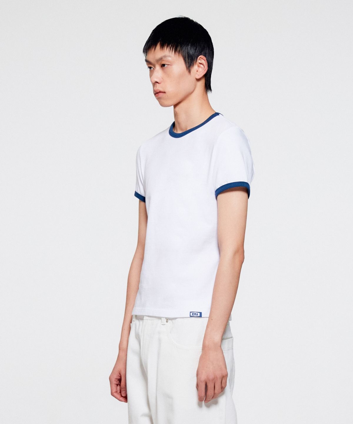 이알에이(ERA) MEN COLOR EDGE SLIM T - WHITE BLUE