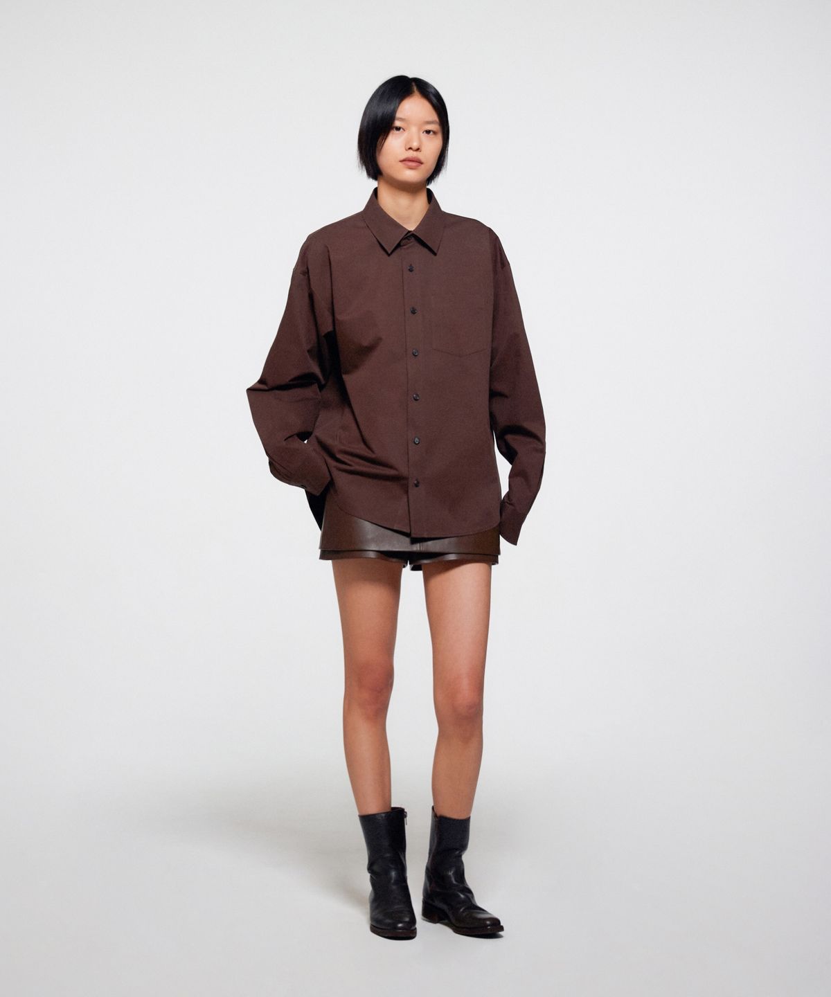 이알에이(ERA) UNISEX ERA CLASSIC SHIRTS - BROWN