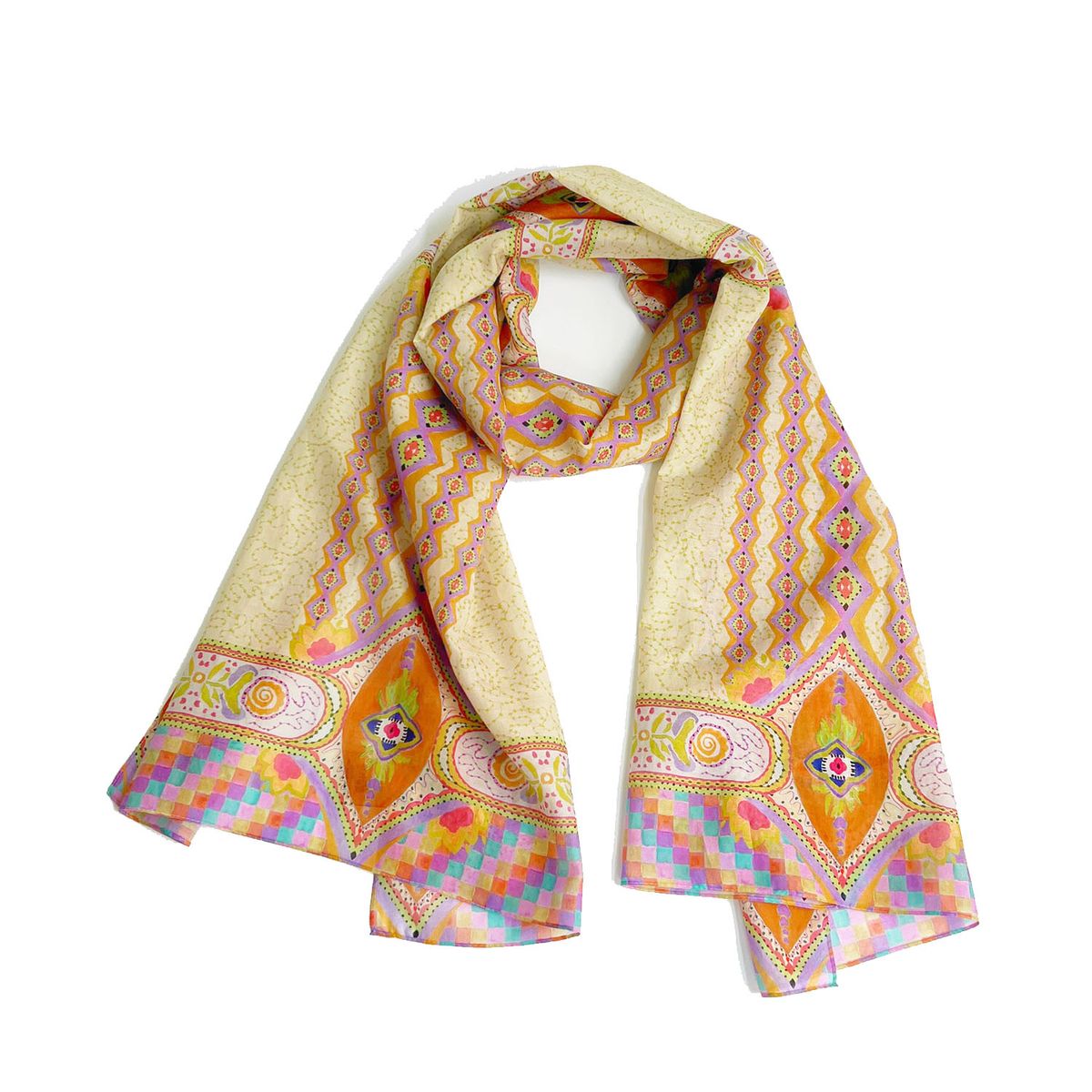 마레트라(MARAETHRA) Third Eye Palace Silk Cotton Long Scarf 써드 아이 팔라스 실크 코튼 롱 스카프