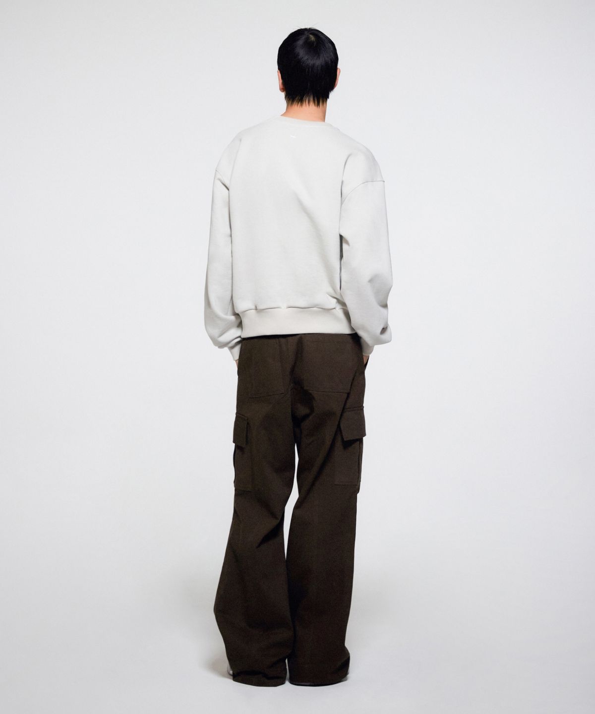 이알에이(ERA) MEN DIAGONAL CUT CARGO PANTS - BROWN