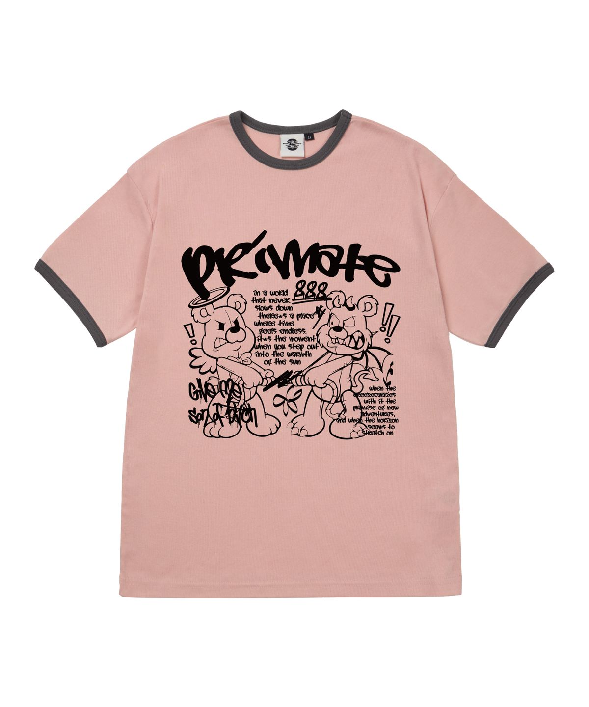 프라임에이트(PRIMATE) PUNKANGEL 여성 후라이스 링거 반팔티셔츠 5 COLORS