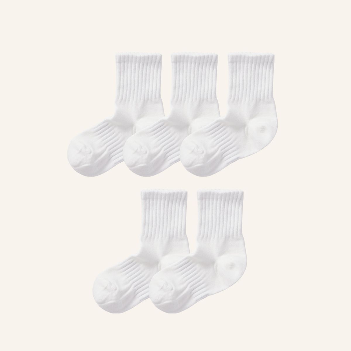 꼬까참새(KOKACHARM) 주니어 성인 양말 데일리 5PACK