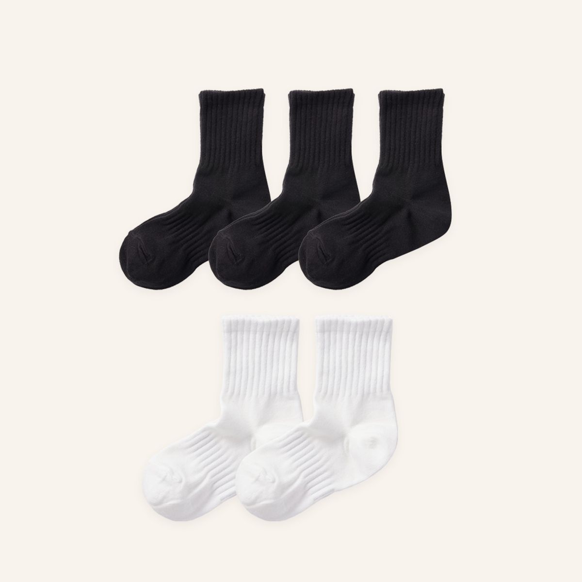 꼬까참새(KOKACHARM) 주니어 성인 양말 데일리 5PACK