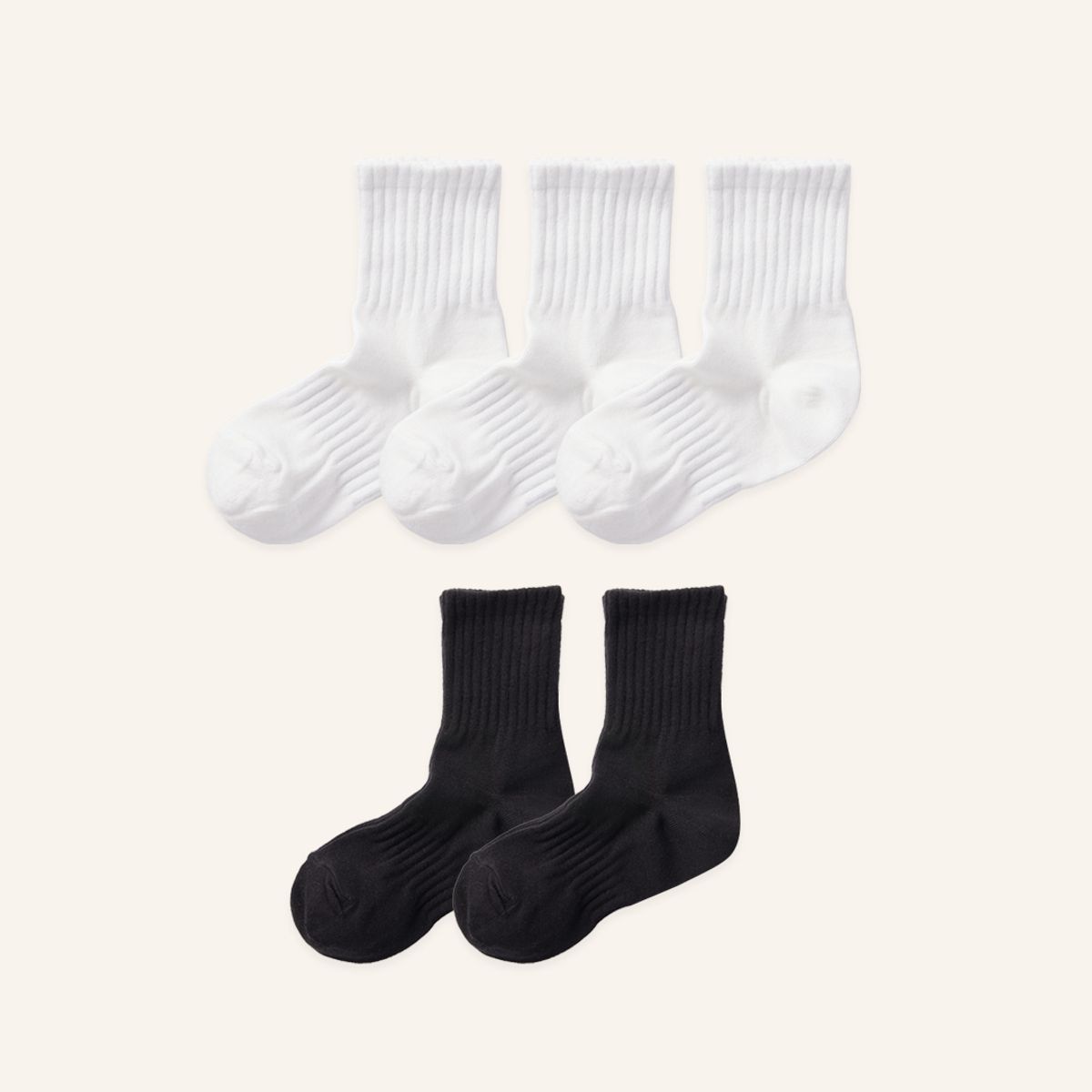 꼬까참새(KOKACHARM) 주니어 성인 양말 데일리 5PACK
