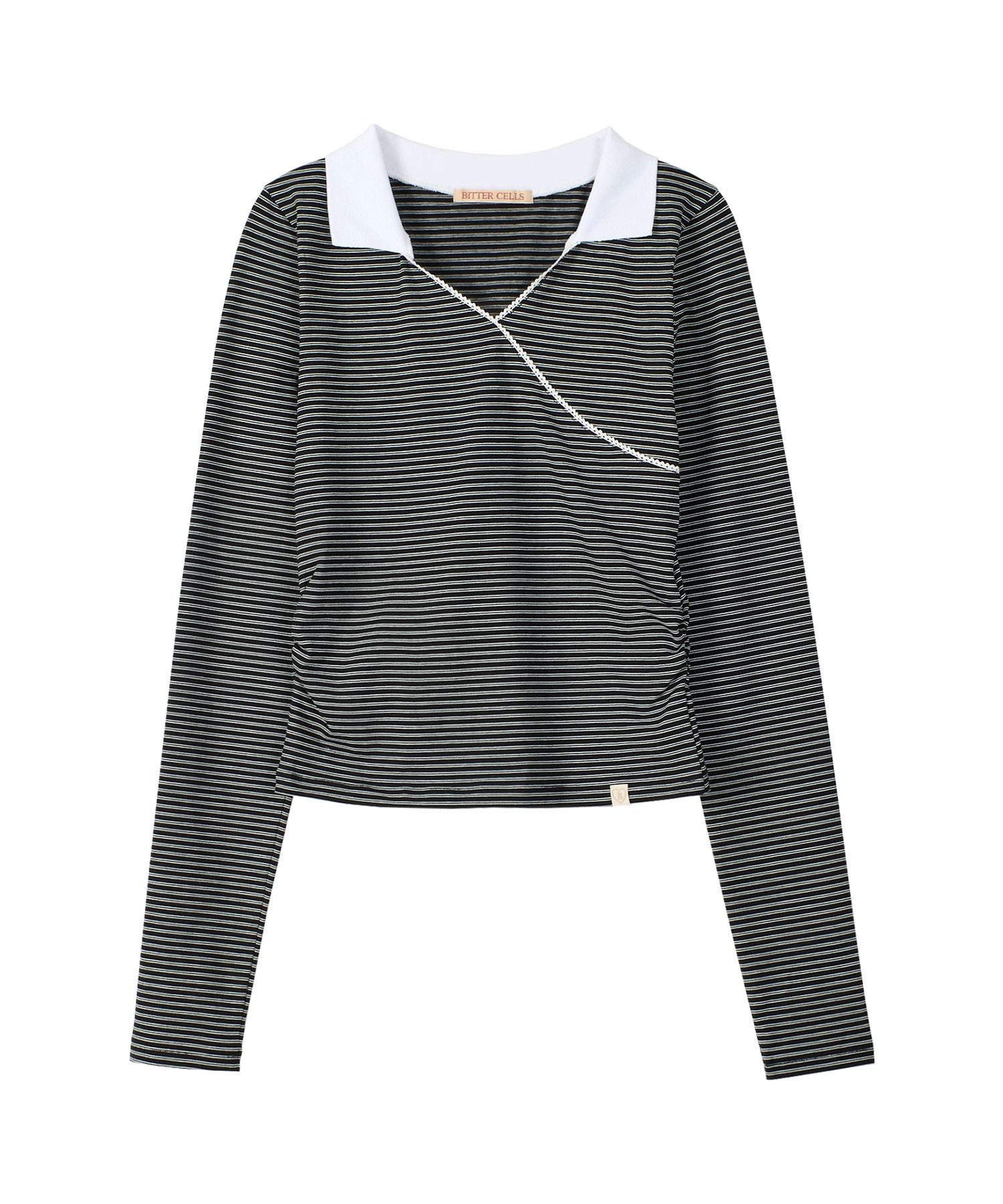 ★ BITTER CELLS★ Dew Stripe Cara Tee Black B252TS07BK MUSINSA | BITTERCELLS Dew Stripe Carat Tee-Black
