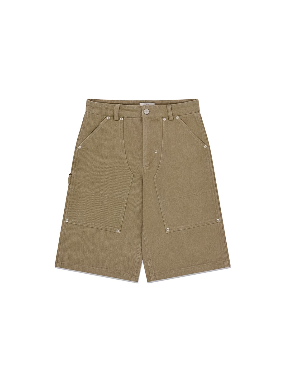 기준 맨(KIJUN MEN) Rivet Edge Bermuda Shorts Beige
