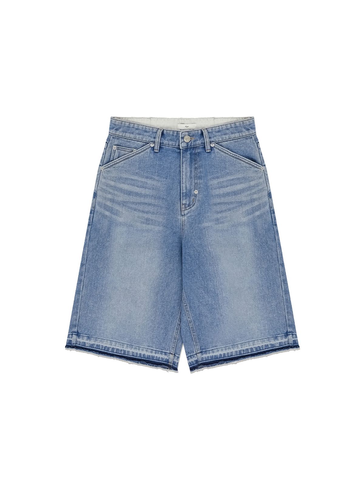 기준 맨(KIJUN MEN) Essential Raw Denim Bermuda Shorts Blue