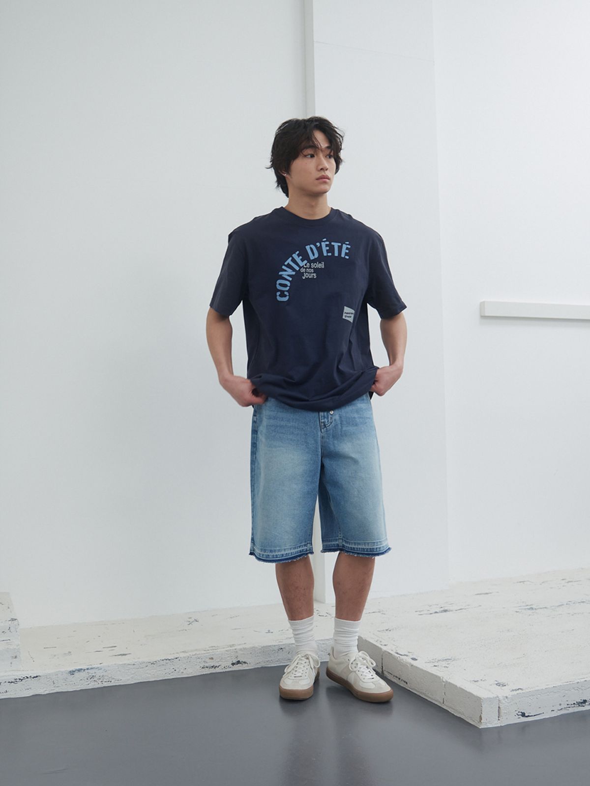 기준 맨(KIJUN MEN) Le Soleil Tee Navy