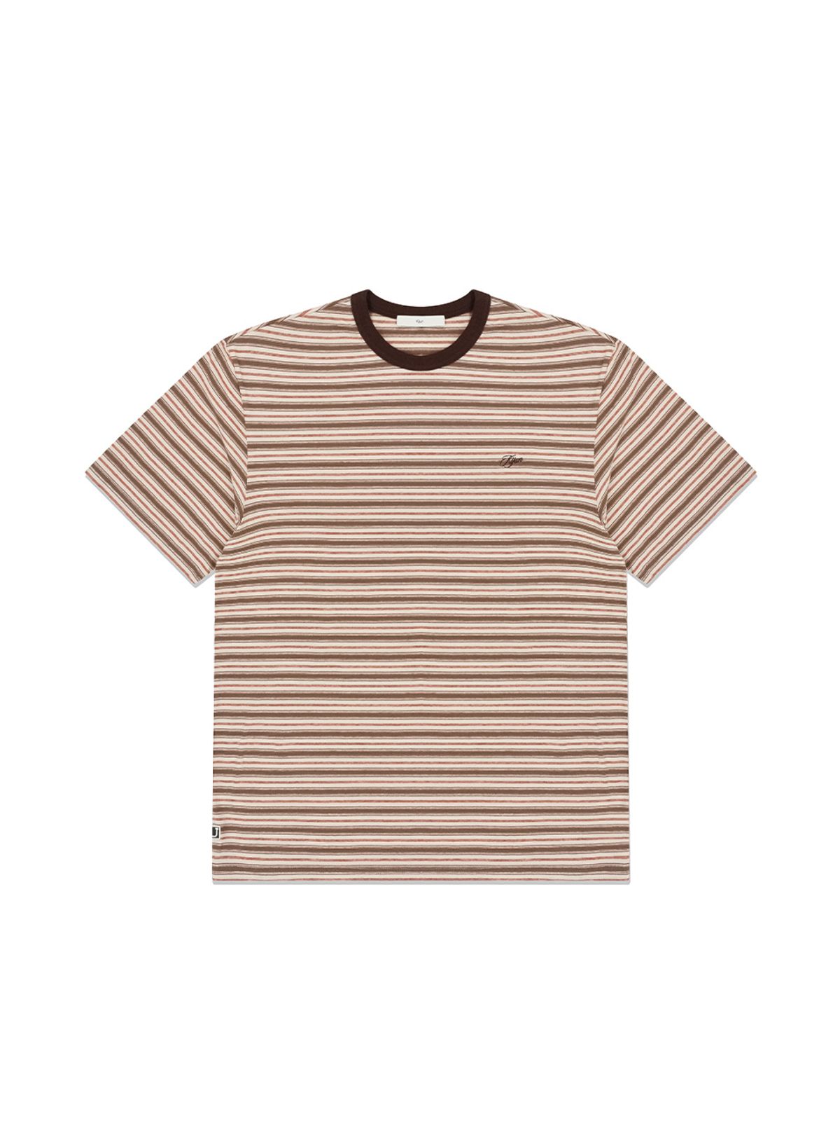 기준 맨(KIJUN MEN) Fresh Border Tee Brown