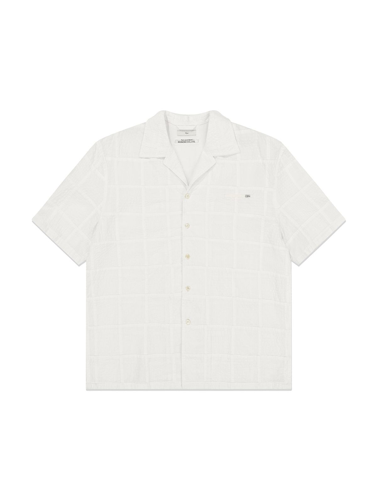 기준 맨(KIJUN MEN) Patchwork Havana Shirt White