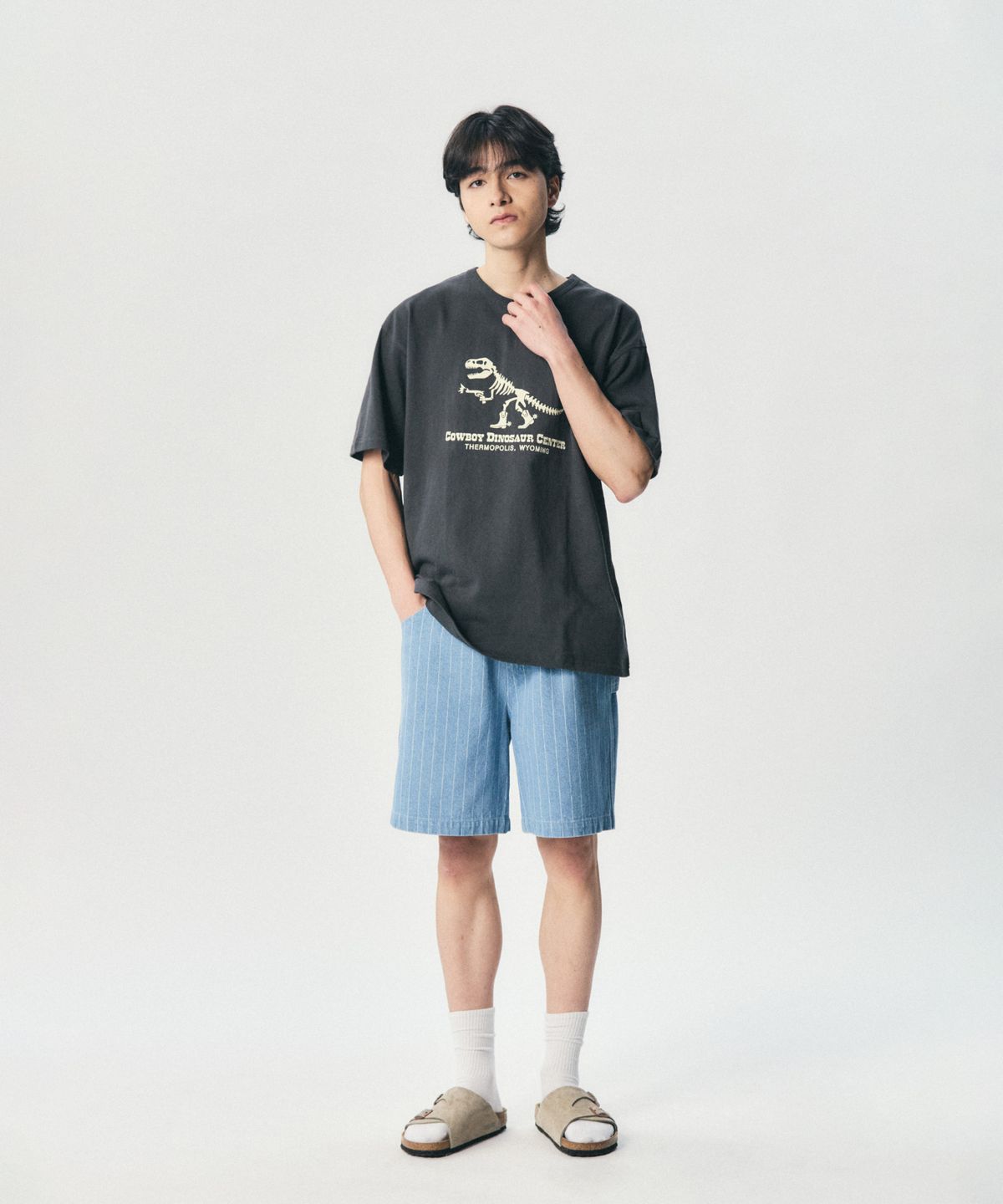 에스피오나지(ESPIONAGE) CDC T-Rex Heavyweight Tee Vintage Black