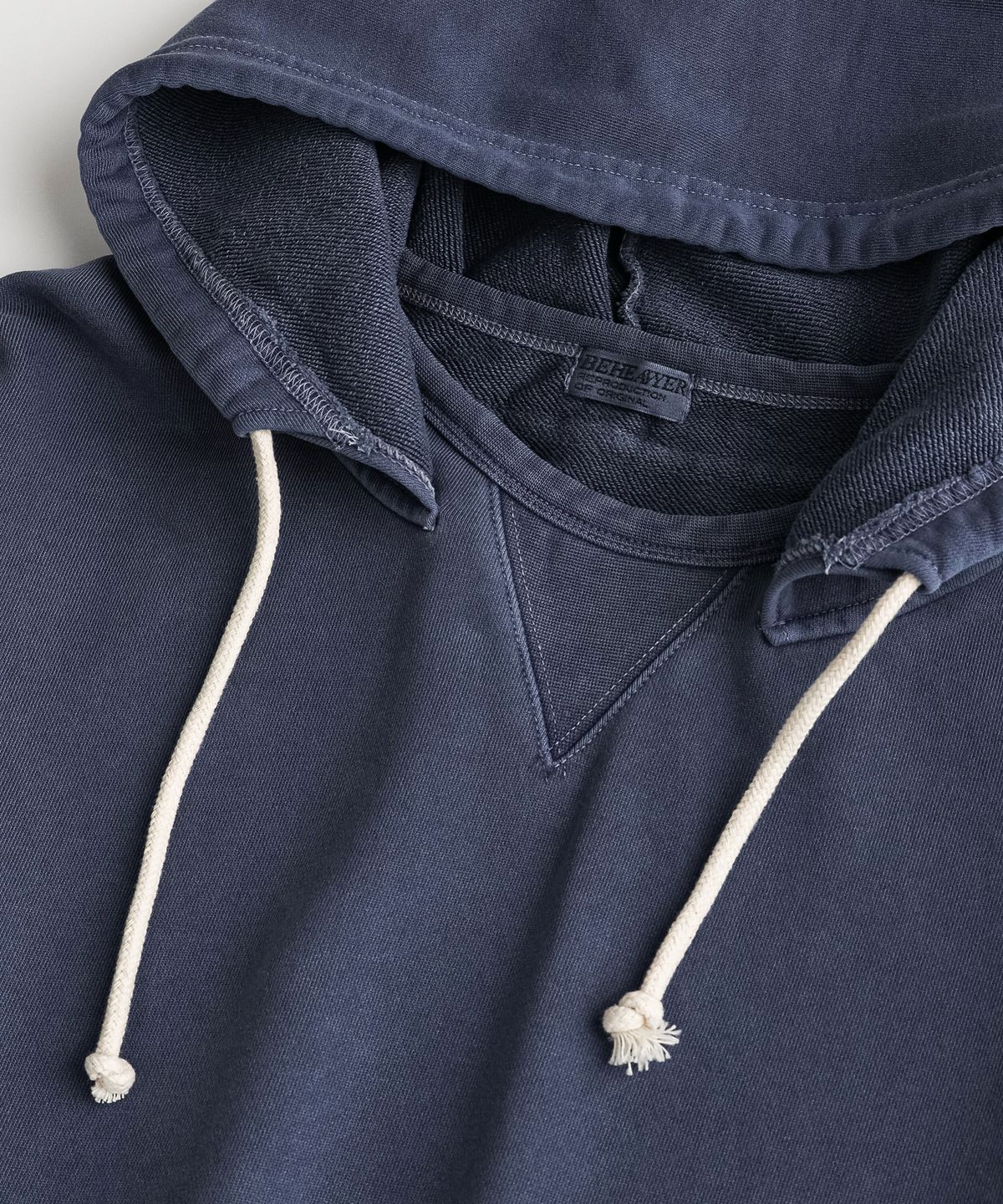 비헤비어(BEHEAVYER) DYED AFTER HOODIE purple navy