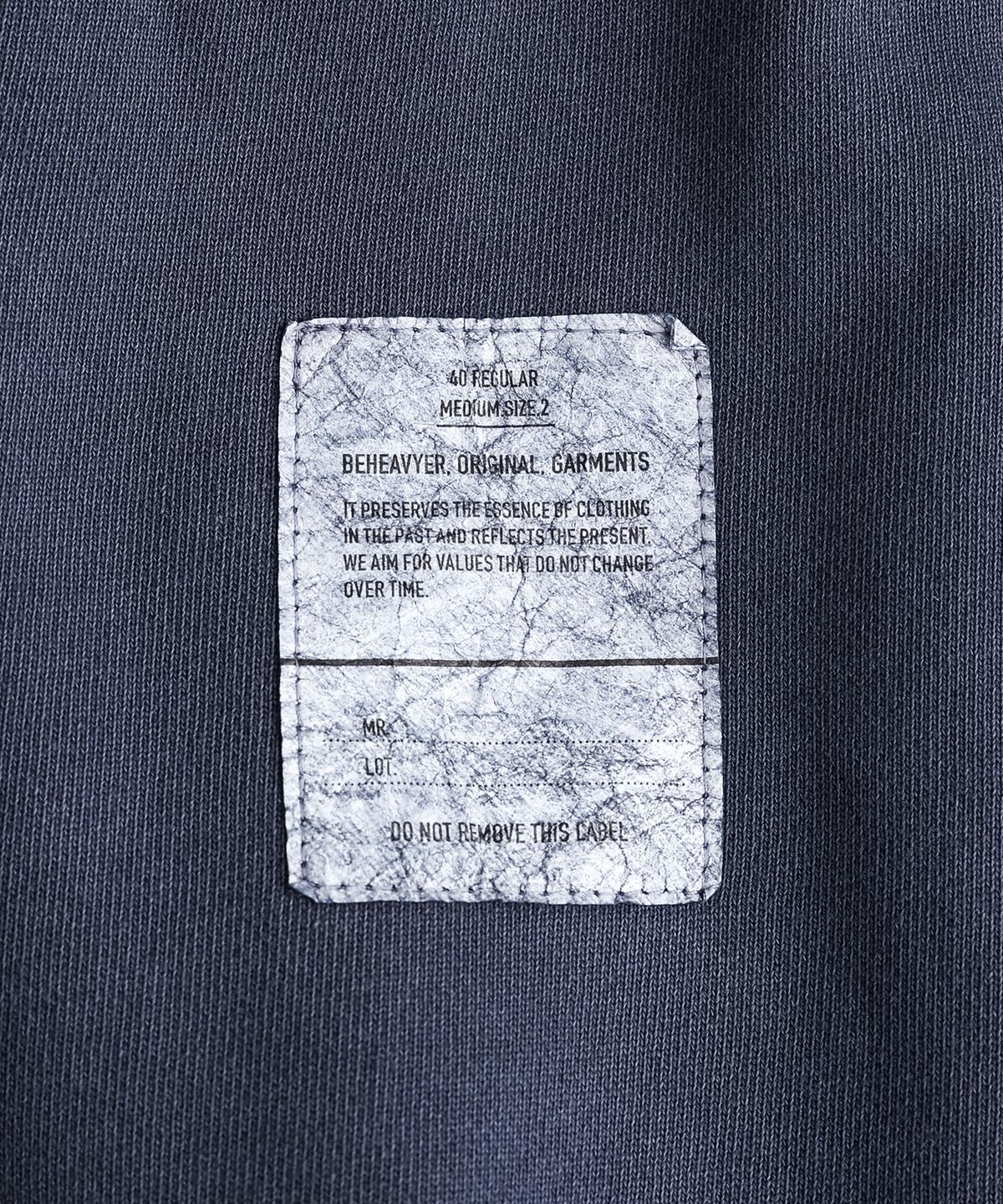 비헤비어(BEHEAVYER) DYED AFTER HOODIE purple navy
