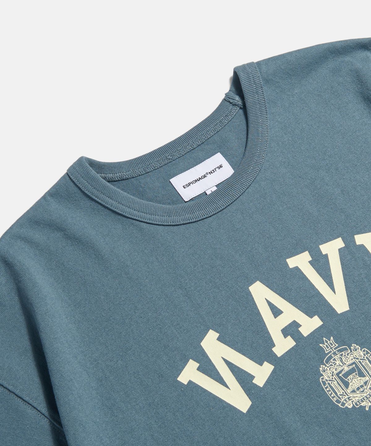에스피오나지(ESPIONAGE) NAVAL Academy Heavyweight Tee Faded Blue