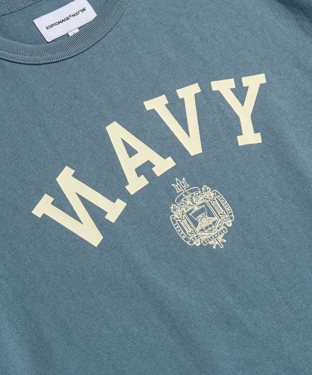 에스피오나지(ESPIONAGE) NAVAL Academy Heavyweight Tee Faded Blue