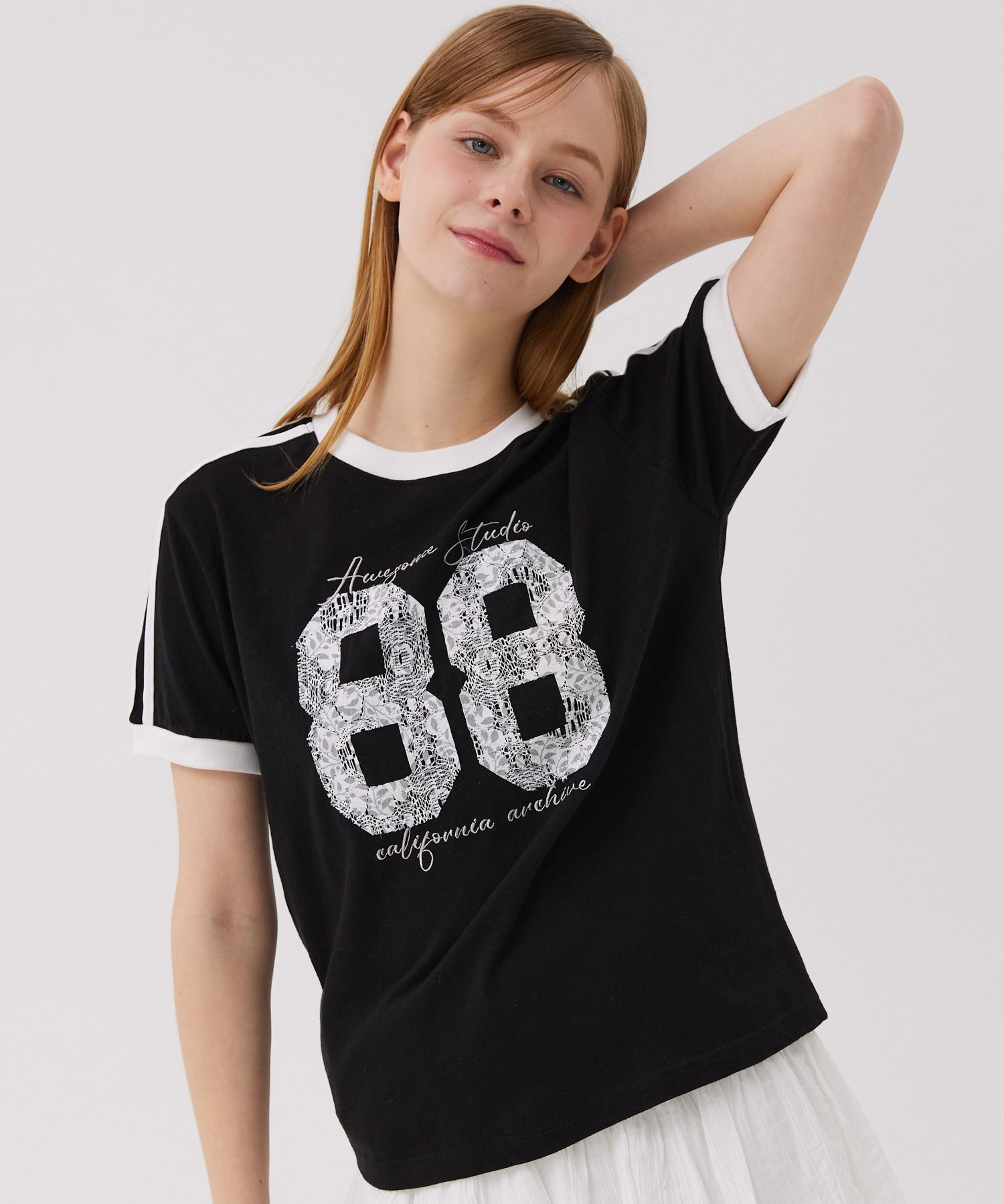 【CPGN STUDIO】24SS★ Infinity Embroidery Short Sleeve Tee MUSINSA | AWESOME STUDIO 88 lace embroidery short sleeve t