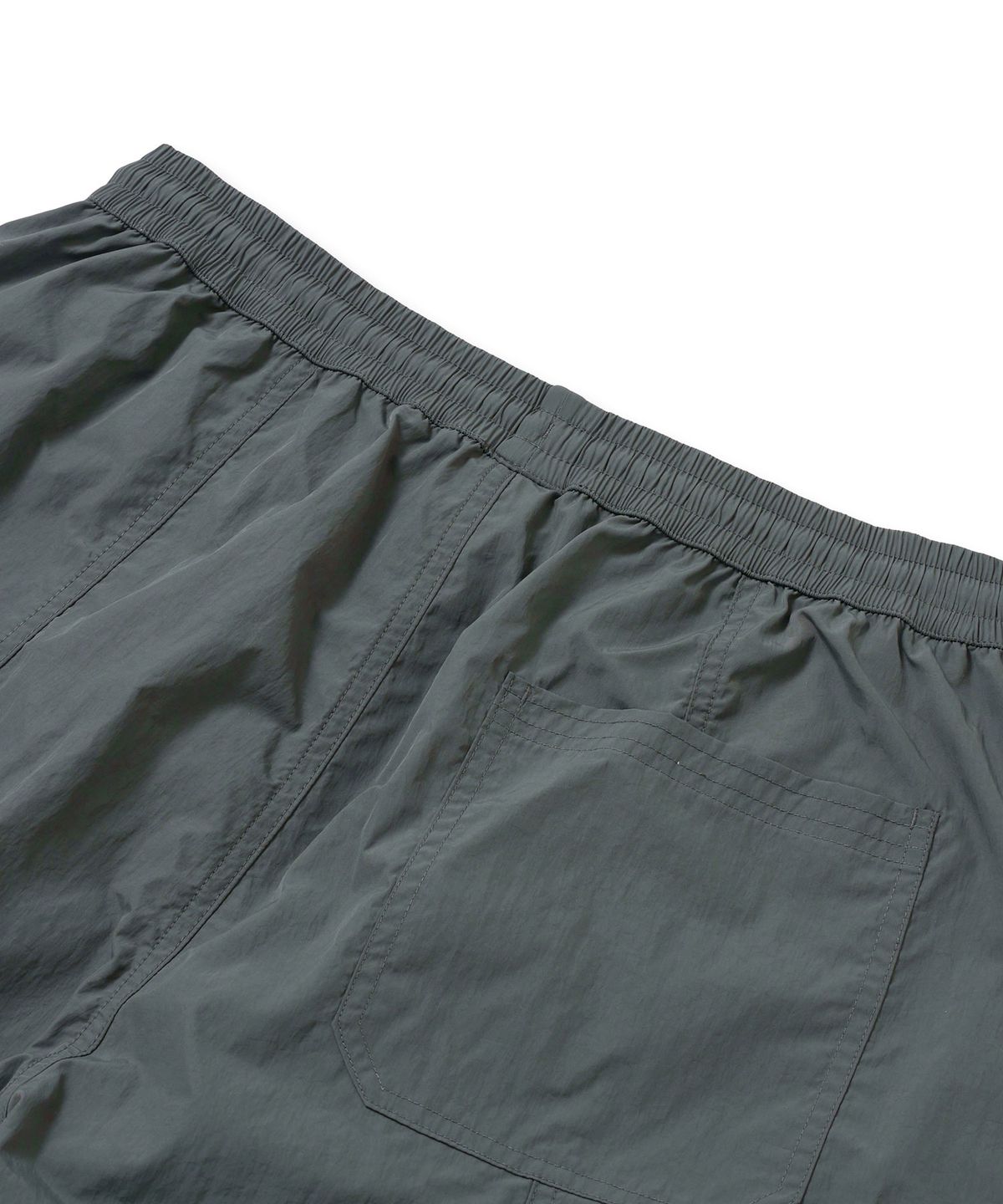 브라운브레스(BROWNBREATH) TAG NYLON POCKET SHORTS - CHARCOAL