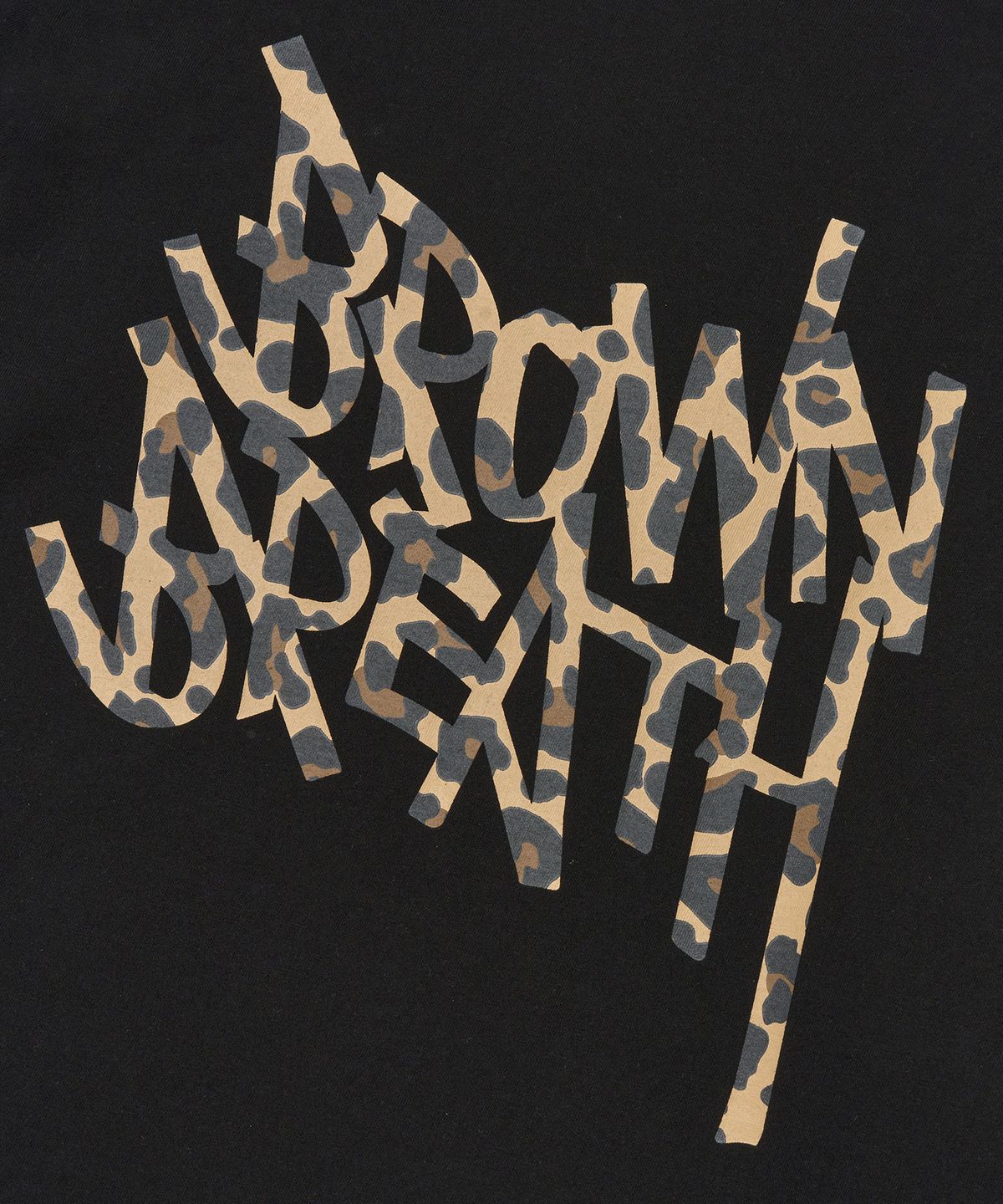 브라운브레스(BROWNBREATH) LEOPARD TAG TEE - BLACK