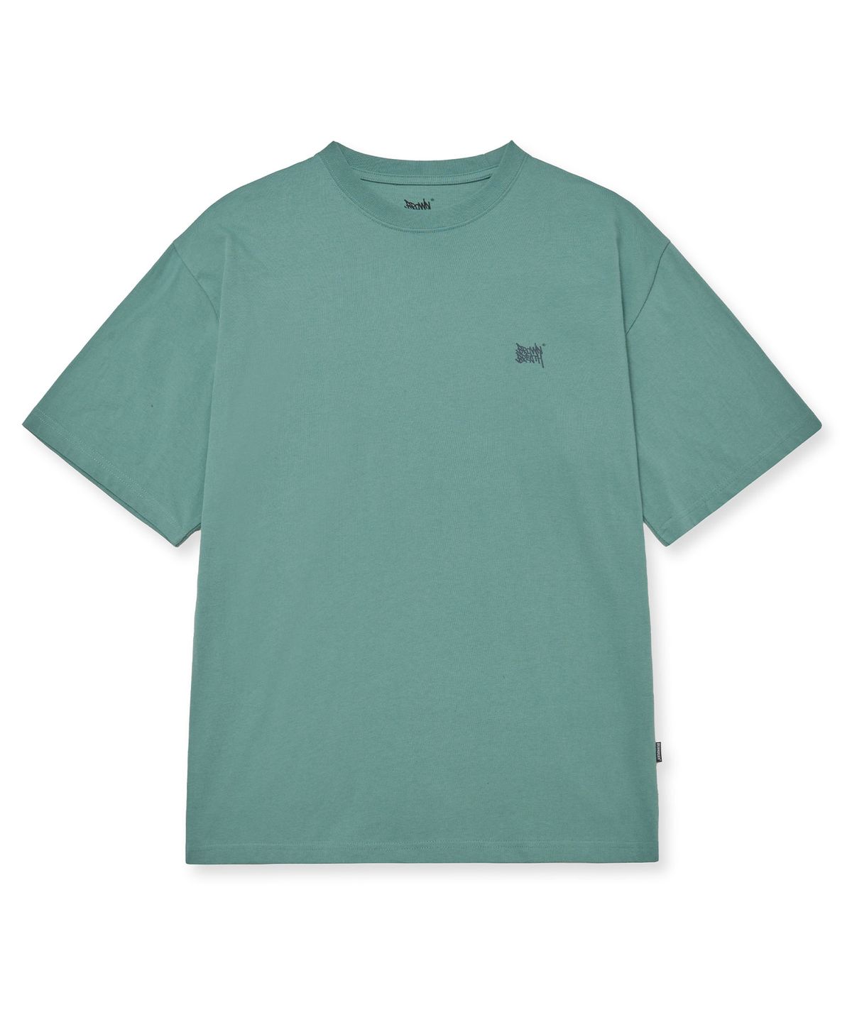 브라운브레스(BROWNBREATH) LEOPARD TAG TEE - BLUE GREEN