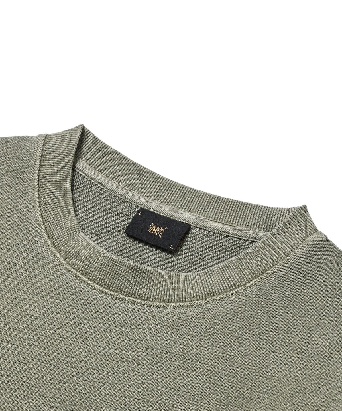 브라운브레스(BROWNBREATH) MES PIGMENT TEE - KHAKI