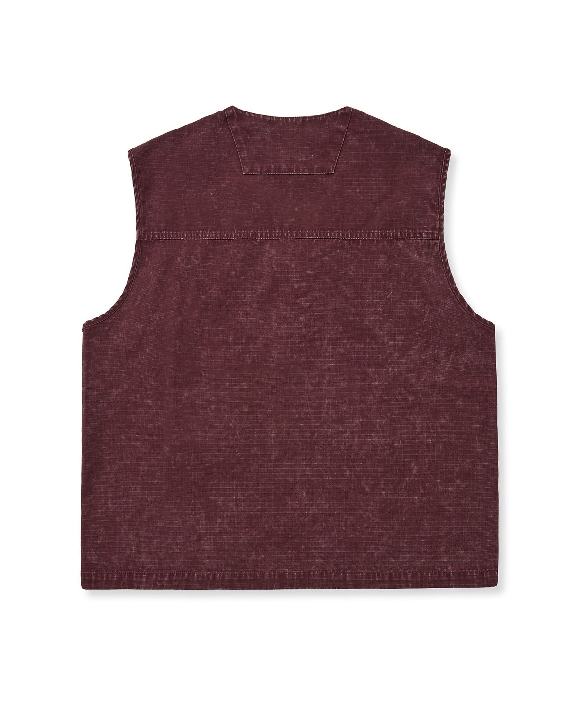 브라운브레스(BROWNBREATH) WASHED RIPSTOP WORK VEST - BURGUNDY