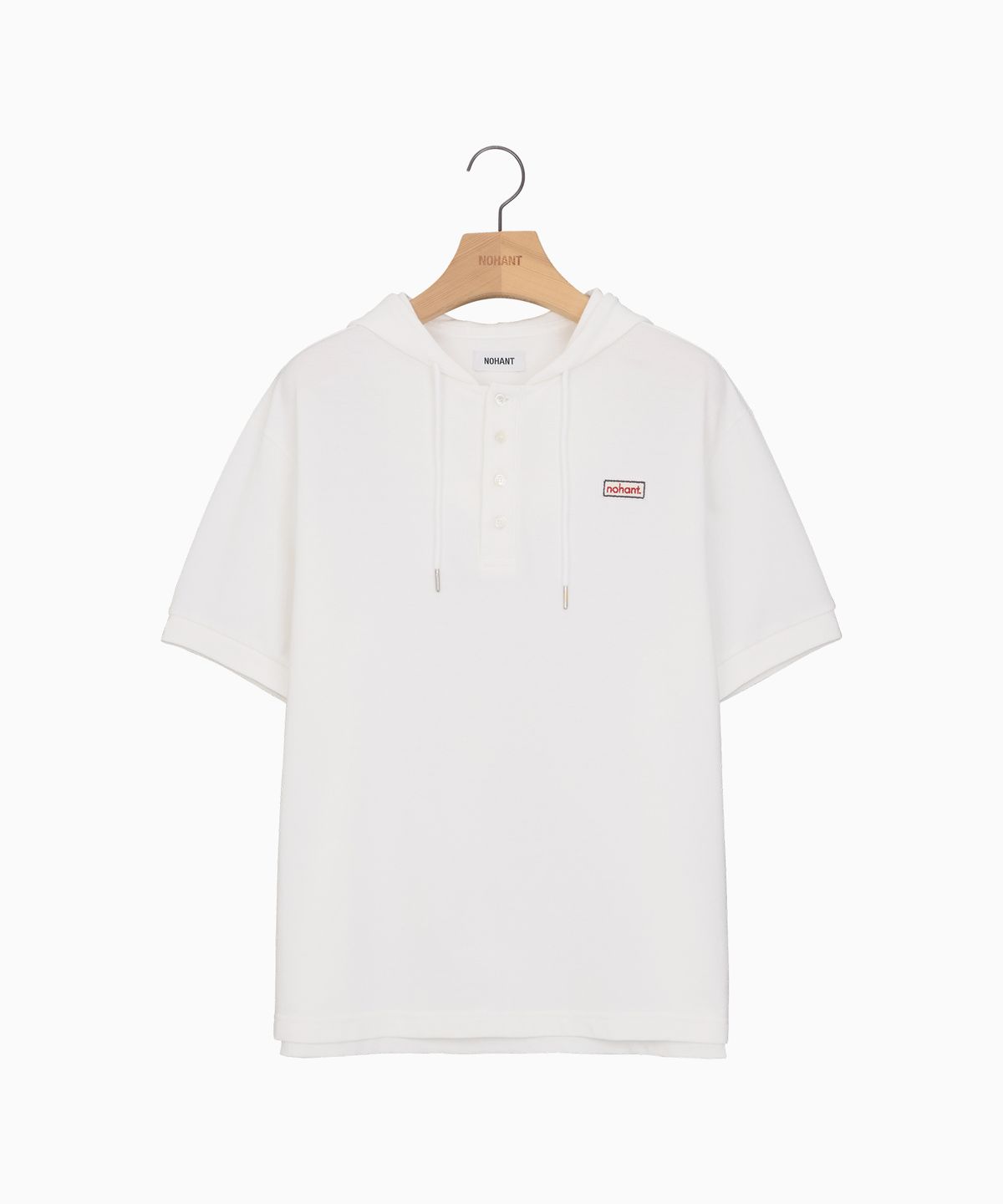 노앙(NOHANT) PK SHORT SLEEVE HOODIE WHITE