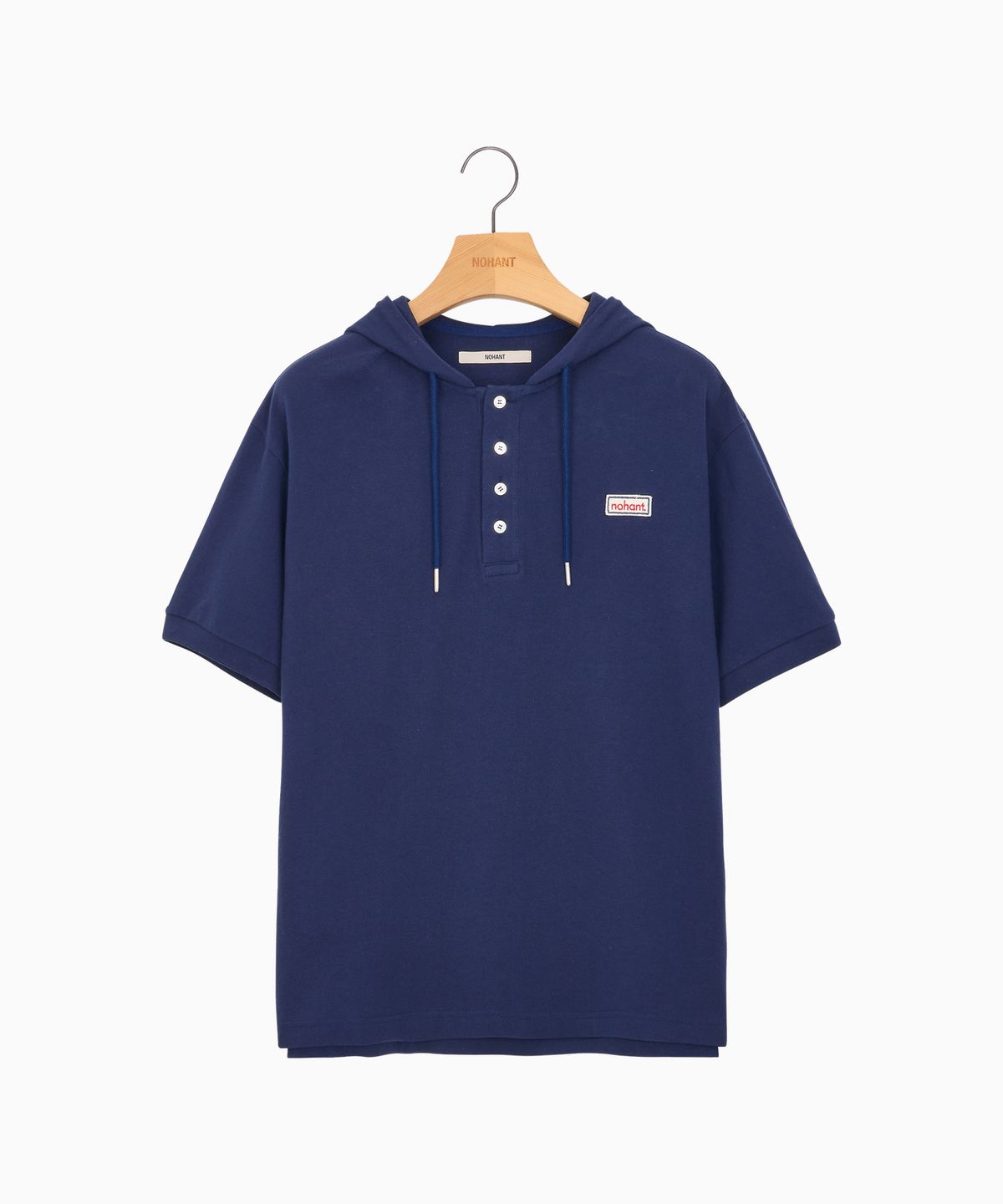 노앙(NOHANT) PK SHORT SLEEVE HOODIE NAVY