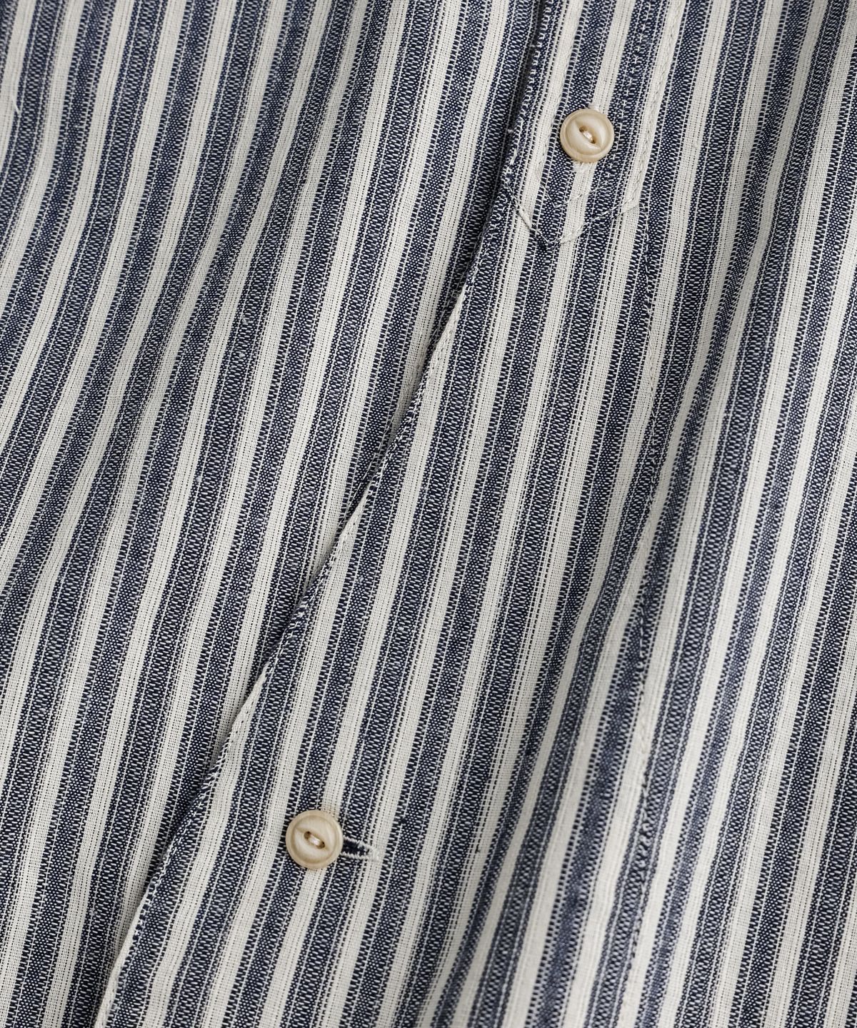 비헤비어(BEHEAVYER) C/P OFFICER B.D SHIRTS blue stripe