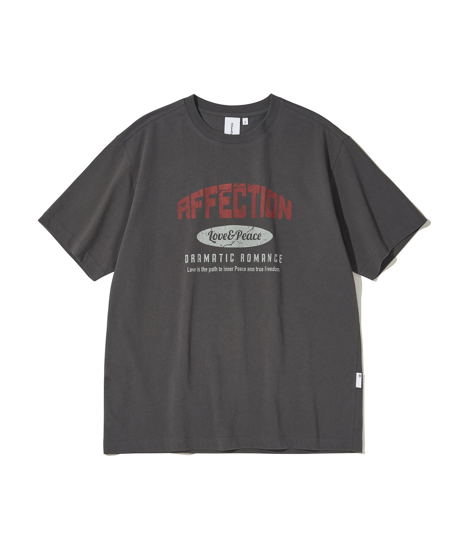 ★Urbandtype.★ Affection Vintage Crack T-Shirt Charcoal UBE MUSINSA | URBANDTYPE Affection Vintage Crack T-Shirt_Charcoal