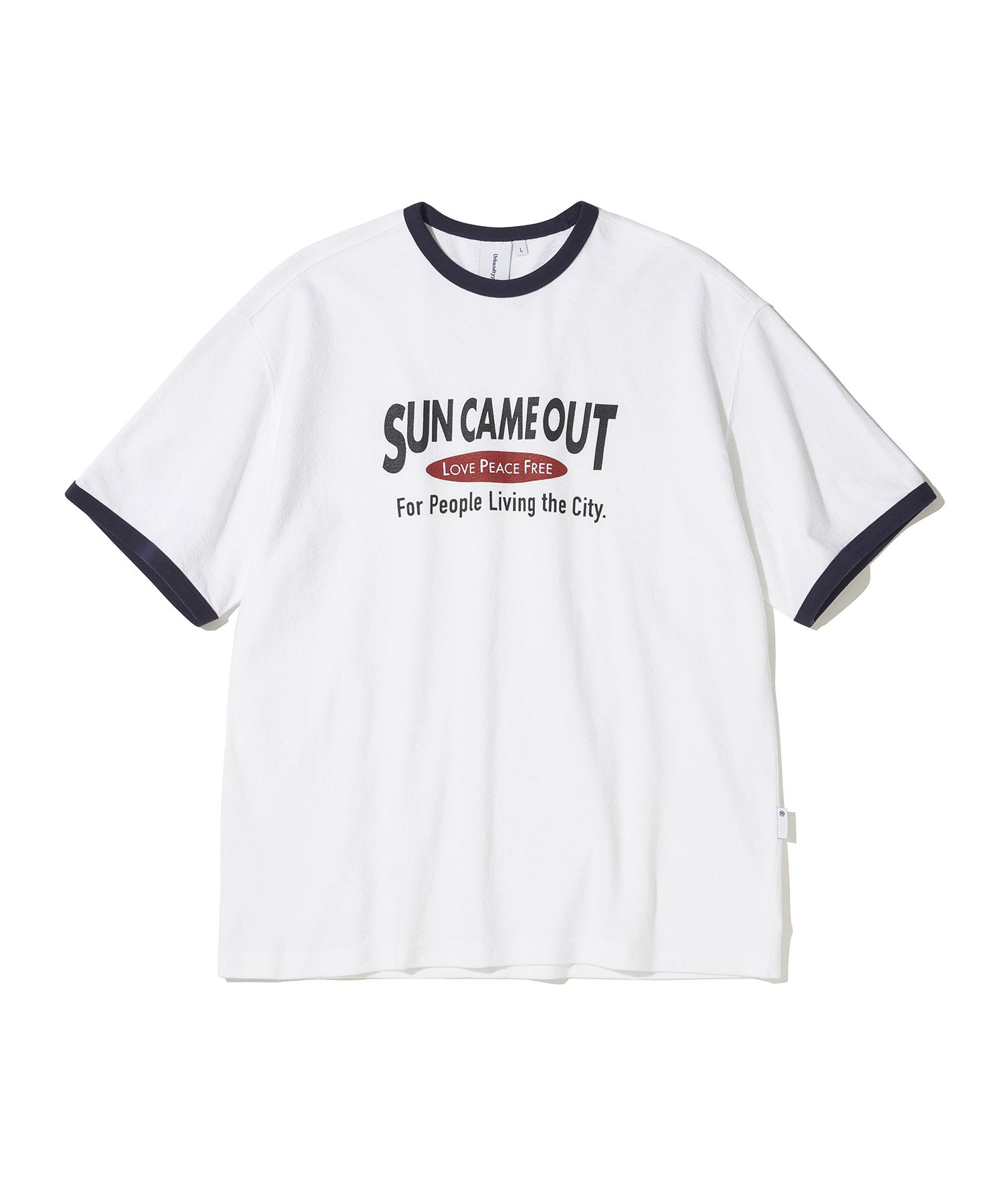 ★Urbandtype.★ Sun Out Lettering Terry Ringer T-Shirt Navy MUSINSA | URBANDTYPE Sun Out Lettering Terry Ringer T-Shirt_Navy