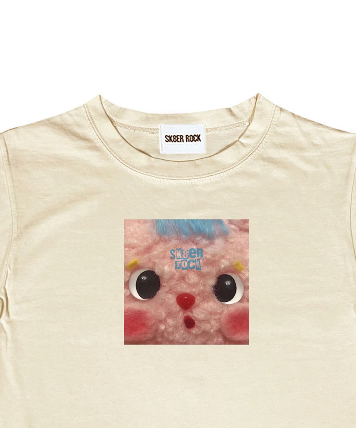 스케이터락(SK8ER ROCK) Zoom In Crop T-Shirt ((cream))