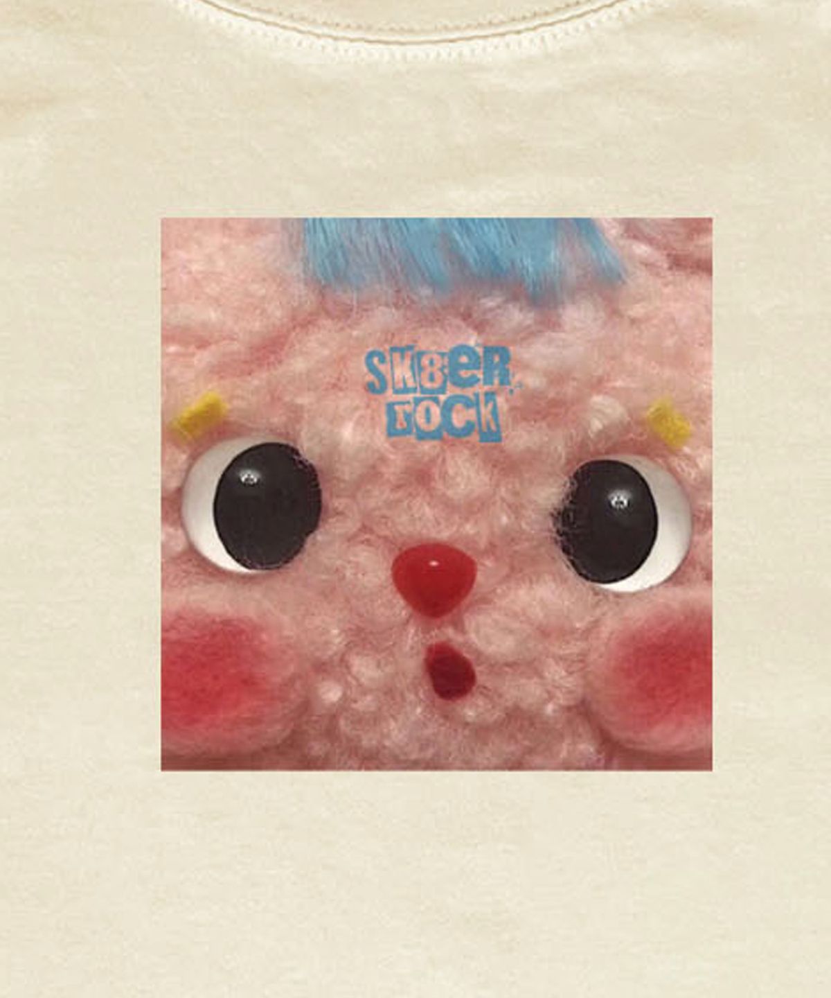 스케이터락(SK8ER ROCK) Zoom In Crop T-Shirt ((cream))