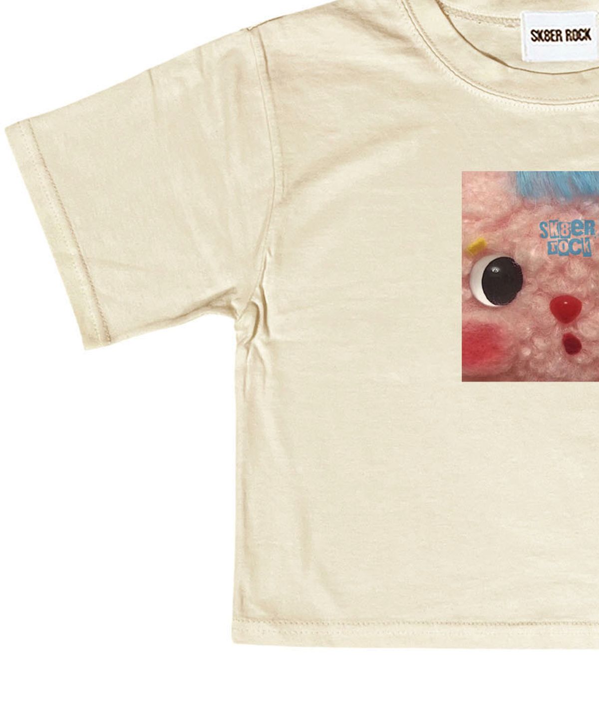 스케이터락(SK8ER ROCK) Zoom In Crop T-Shirt ((cream))