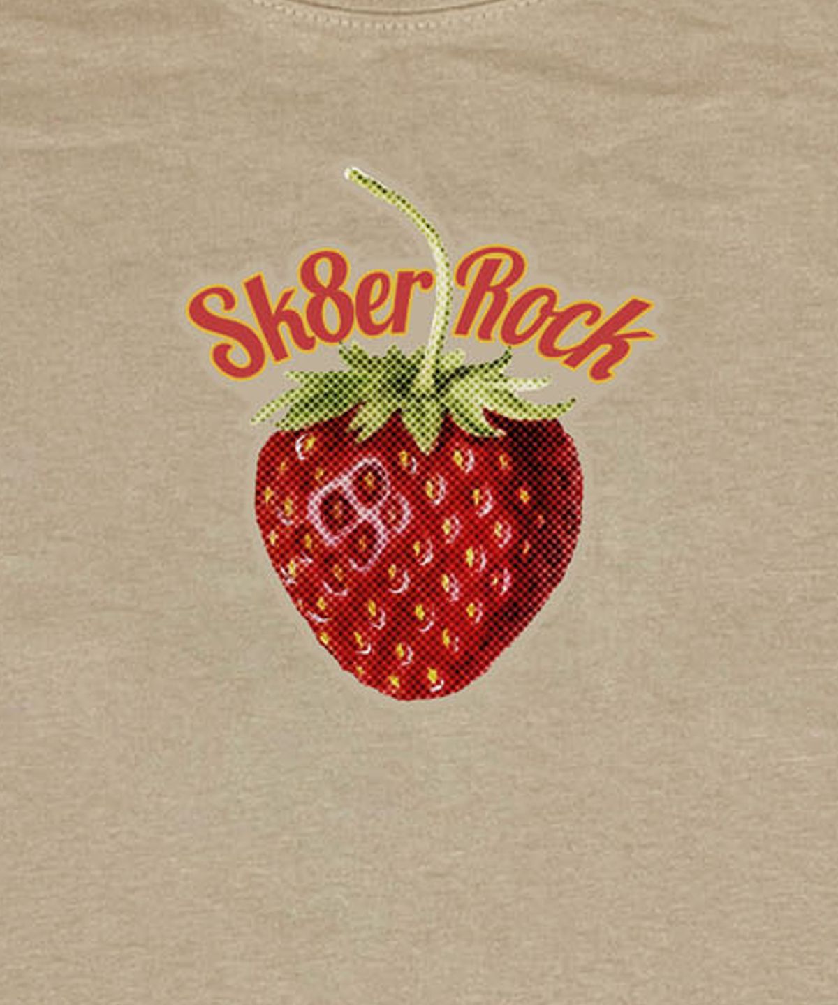 스케이터락(SK8ER ROCK) Strawberry Crop T-Shirt ((beige))